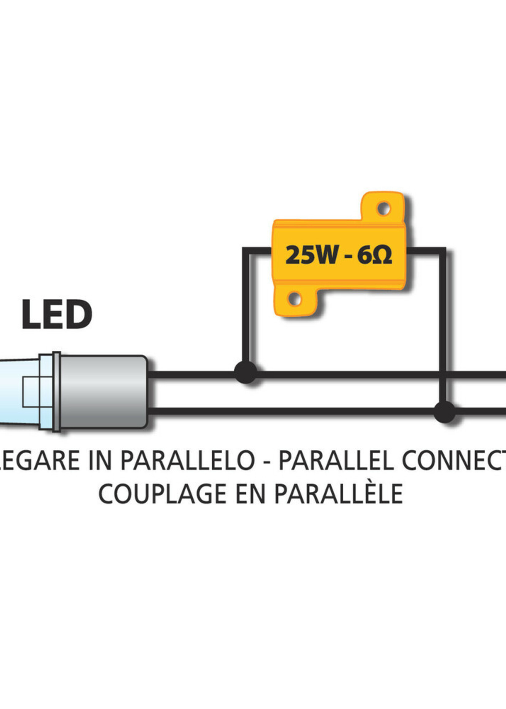 Lampa Sealed resistor assembly - 6 OHM - 25 W