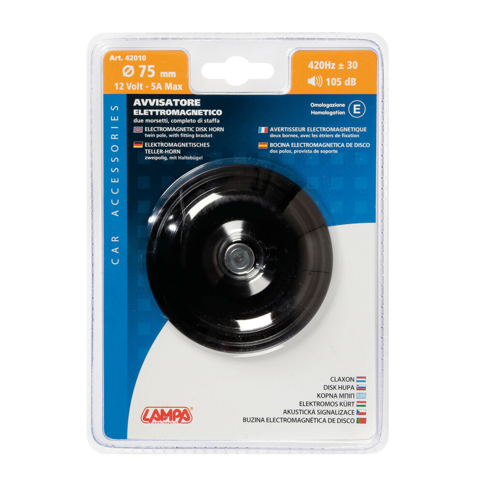 Lampa Ø 75 mm Disk Horn, 12V