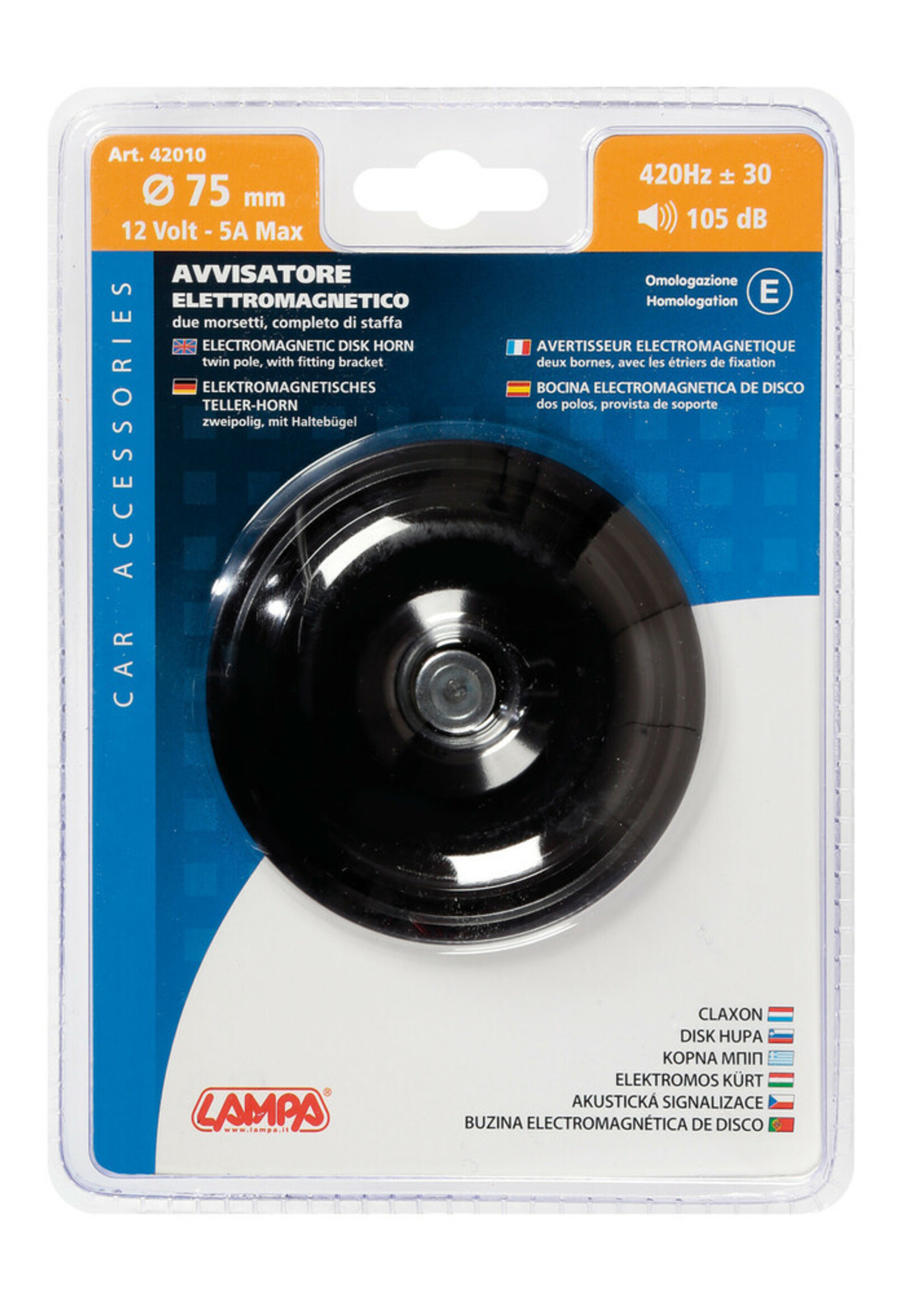 Lampa Ø 75 mm Disk Horn, 12V