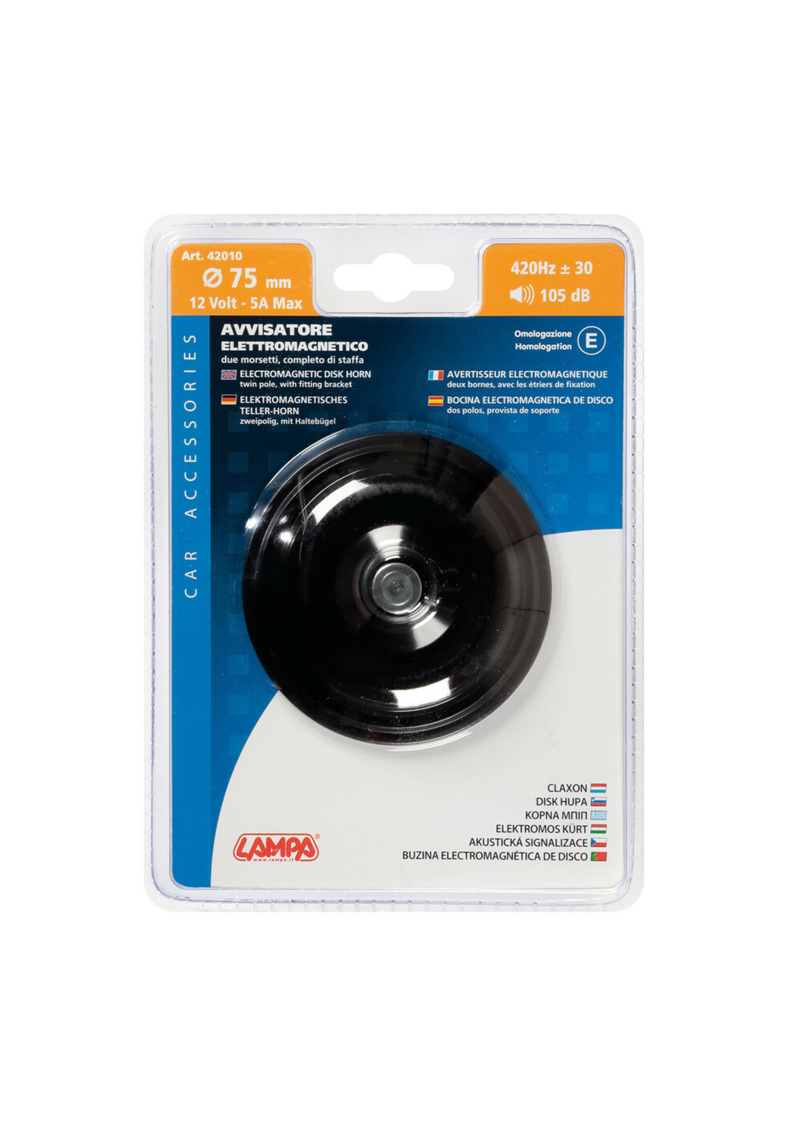 Lampa Ø 75 mm Disk Horn, 12V