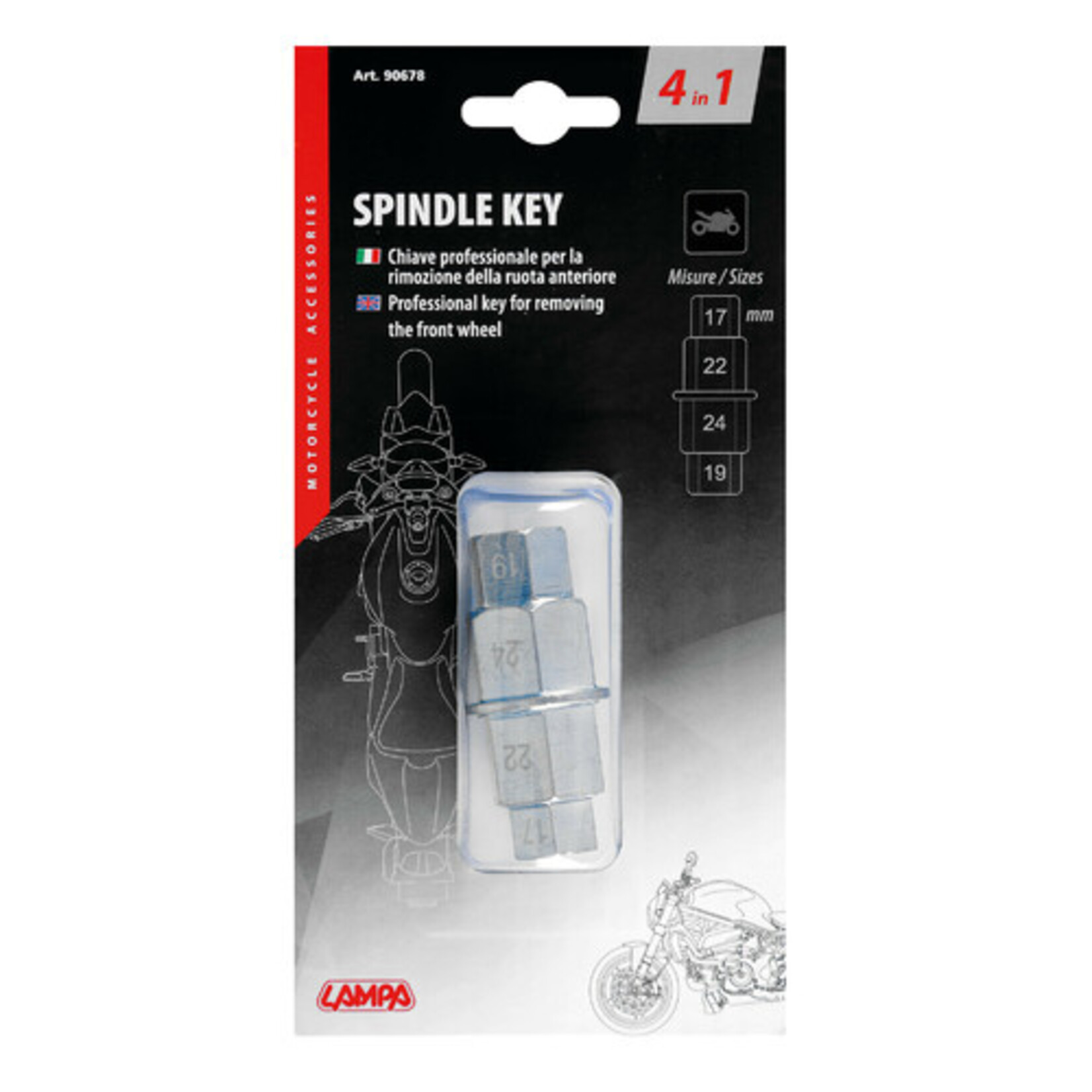 Lampa Spindle Key, professional key for removing the front wheel