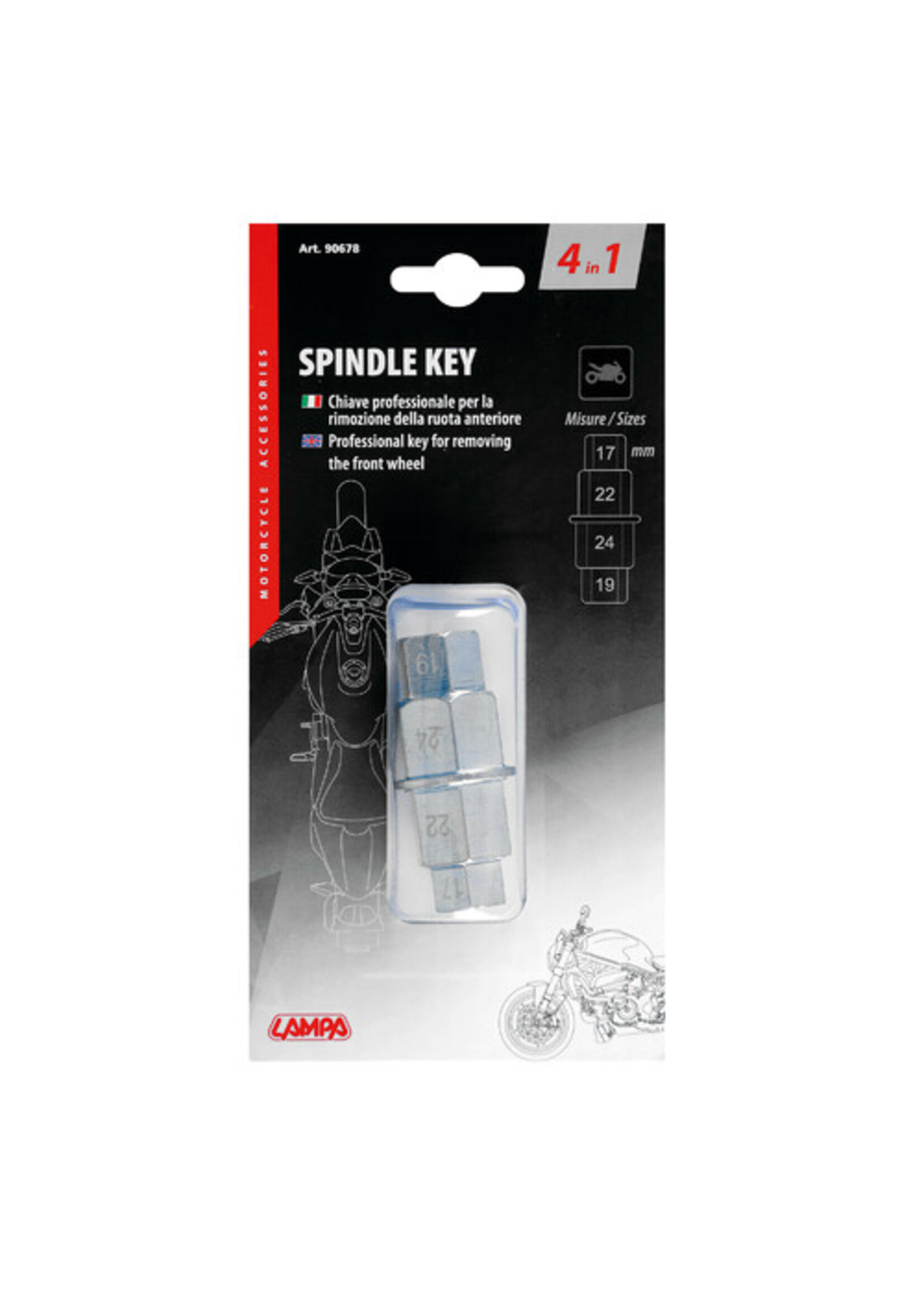 Lampa Spindle Key, professional key for removing the front wheel