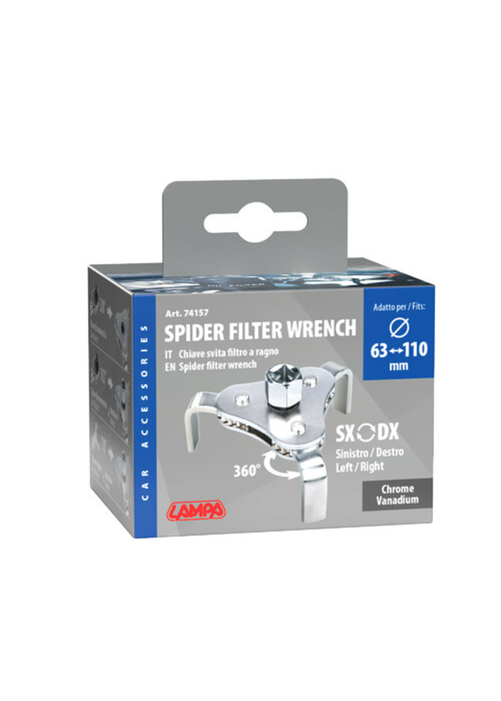 Lampa Spinfiltersleutel, zelfinstellend - Ø 63-110 mm