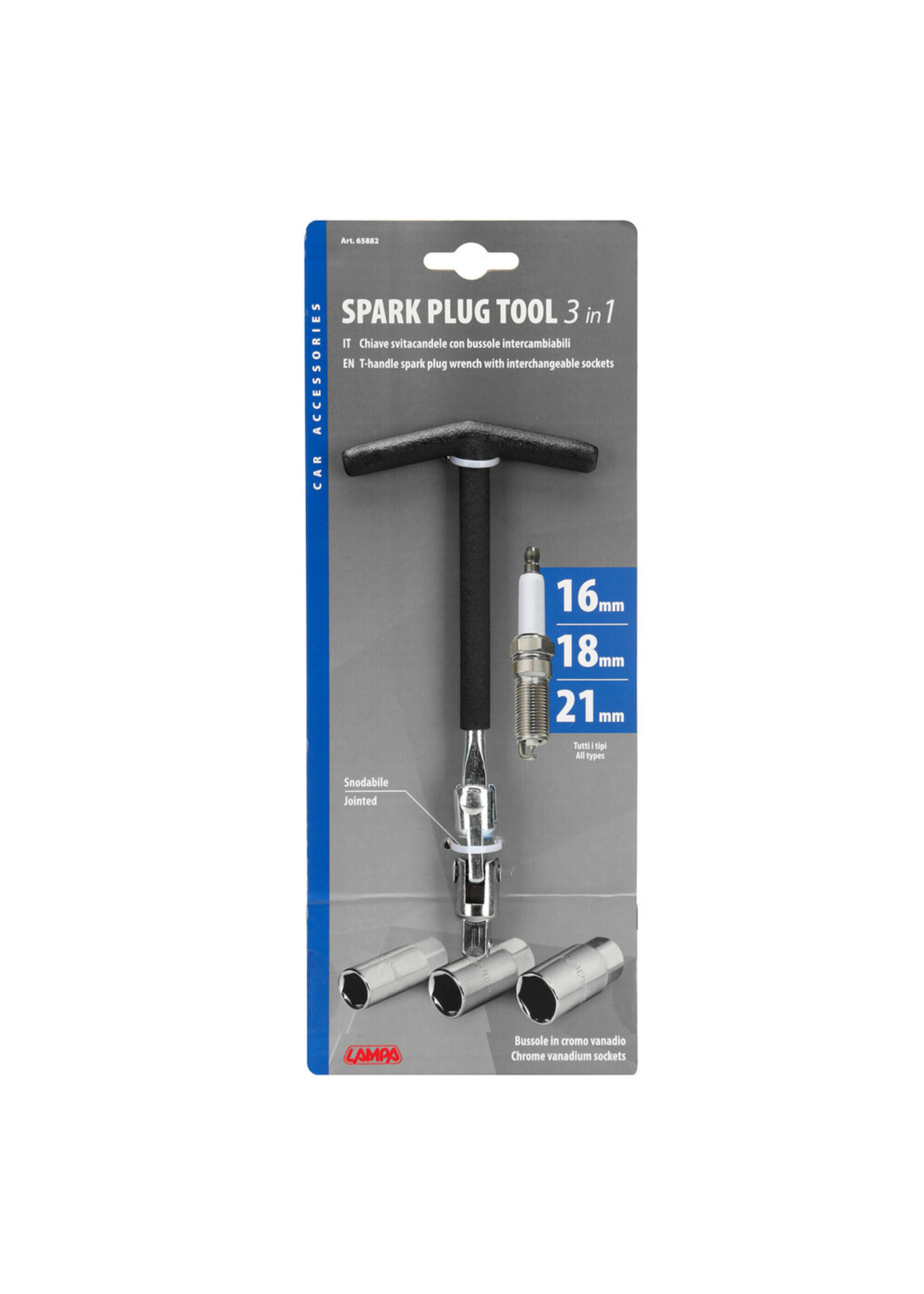 Lampa Spark plug T-handle wrench - 16+18+21 mm