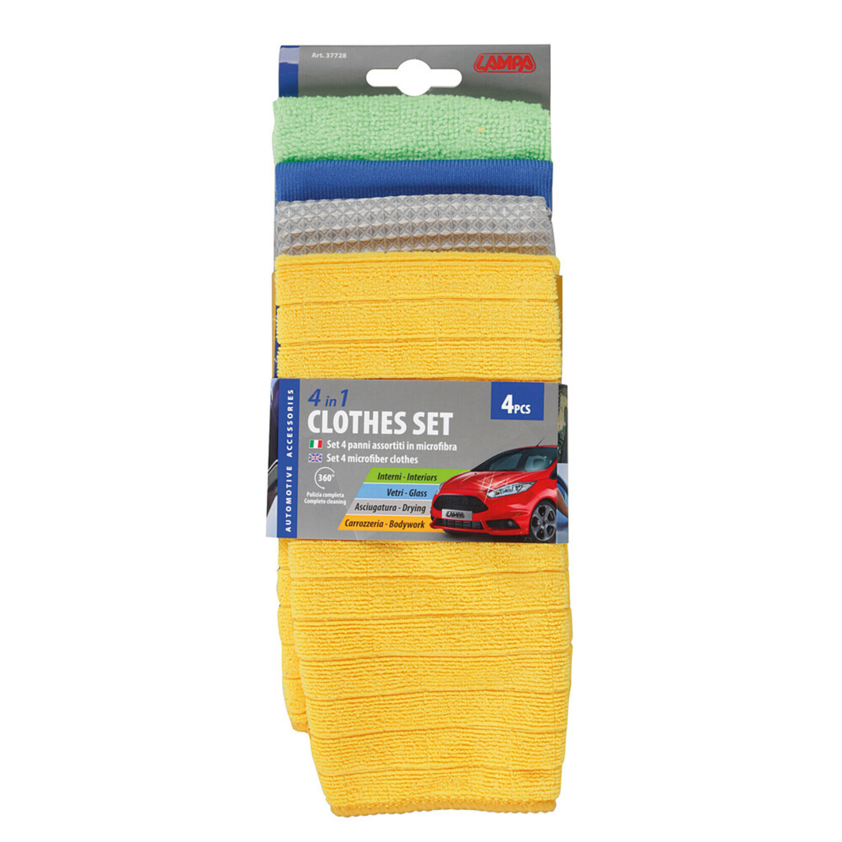 Lampa Set 4 microfiber clothes - 40x30 cm