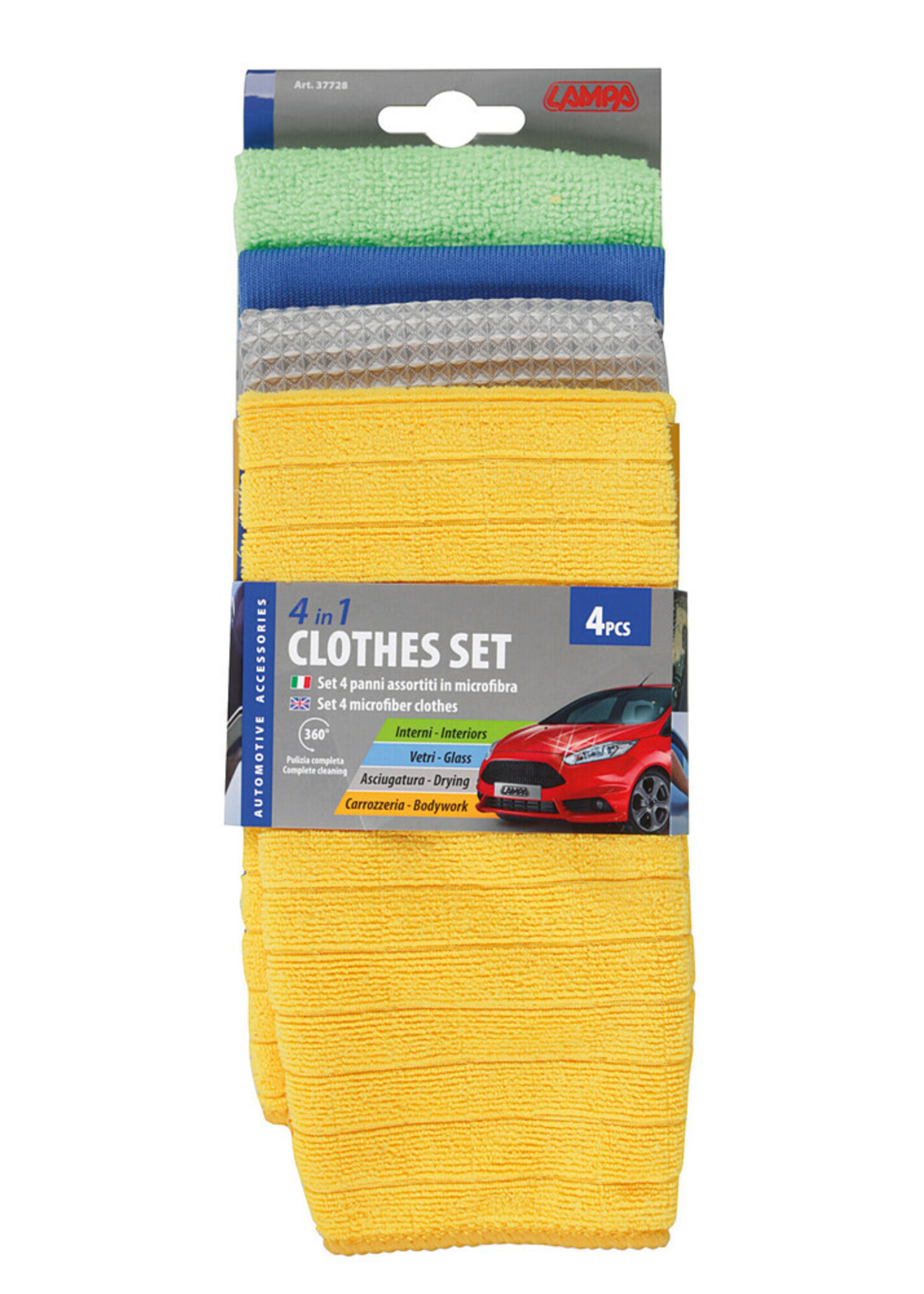 Lampa Set 4 microfiber clothes - 40x30 cm
