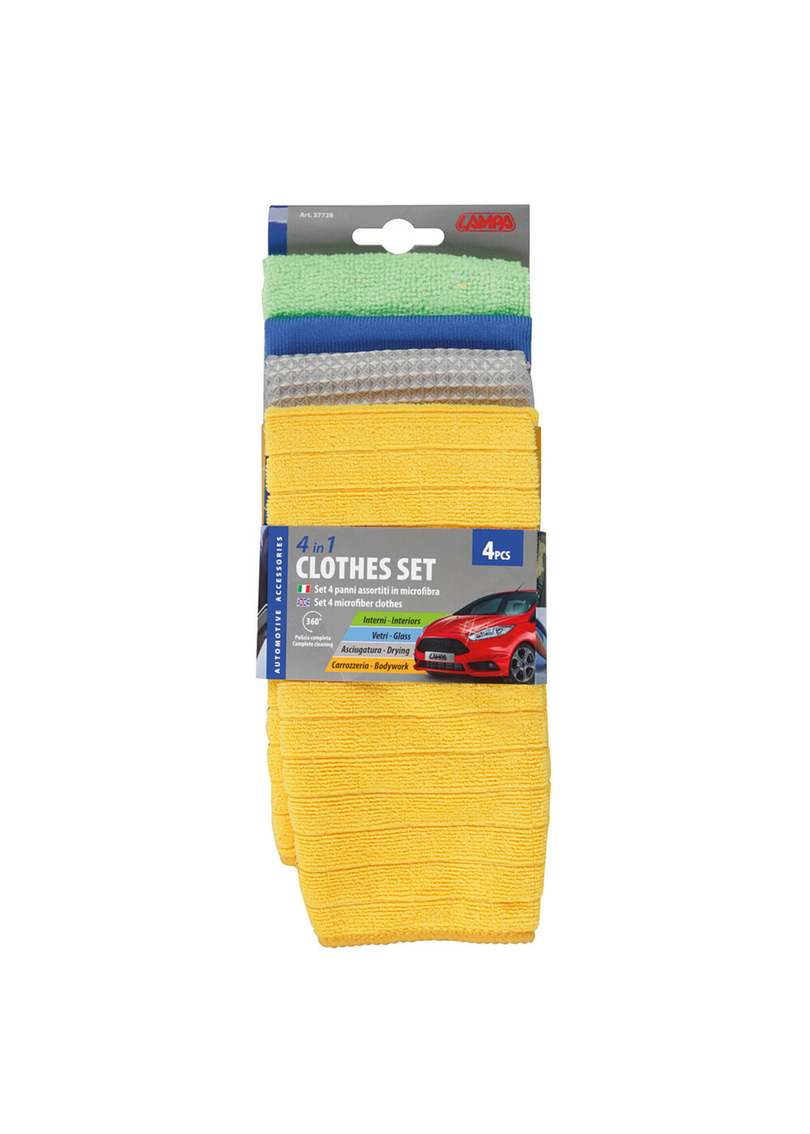 Lampa Set 4 microfiber clothes - 40x30 cm