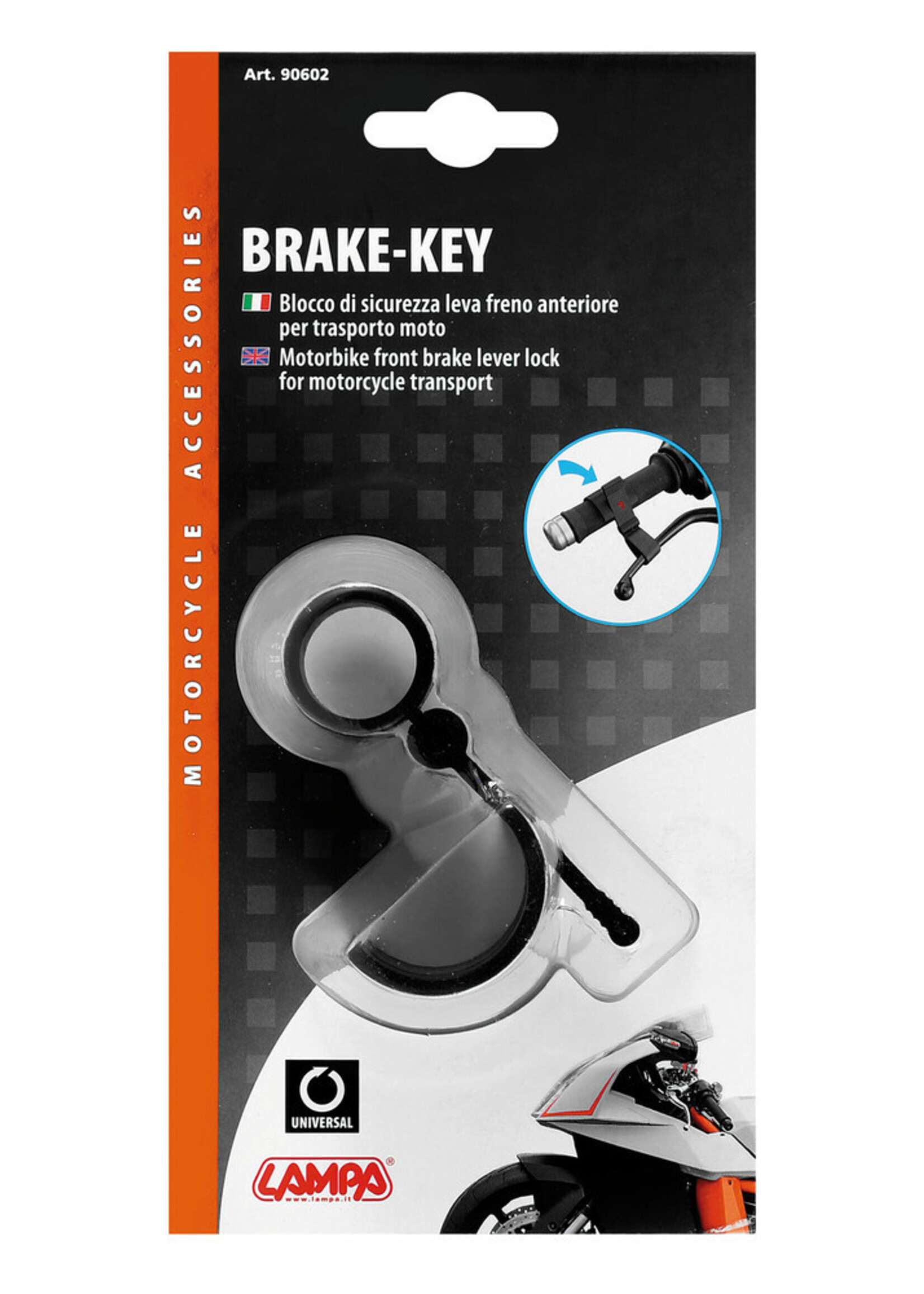 Lampa Brake-Key, vergrendeling voor de voorremhendel van een motorfiets