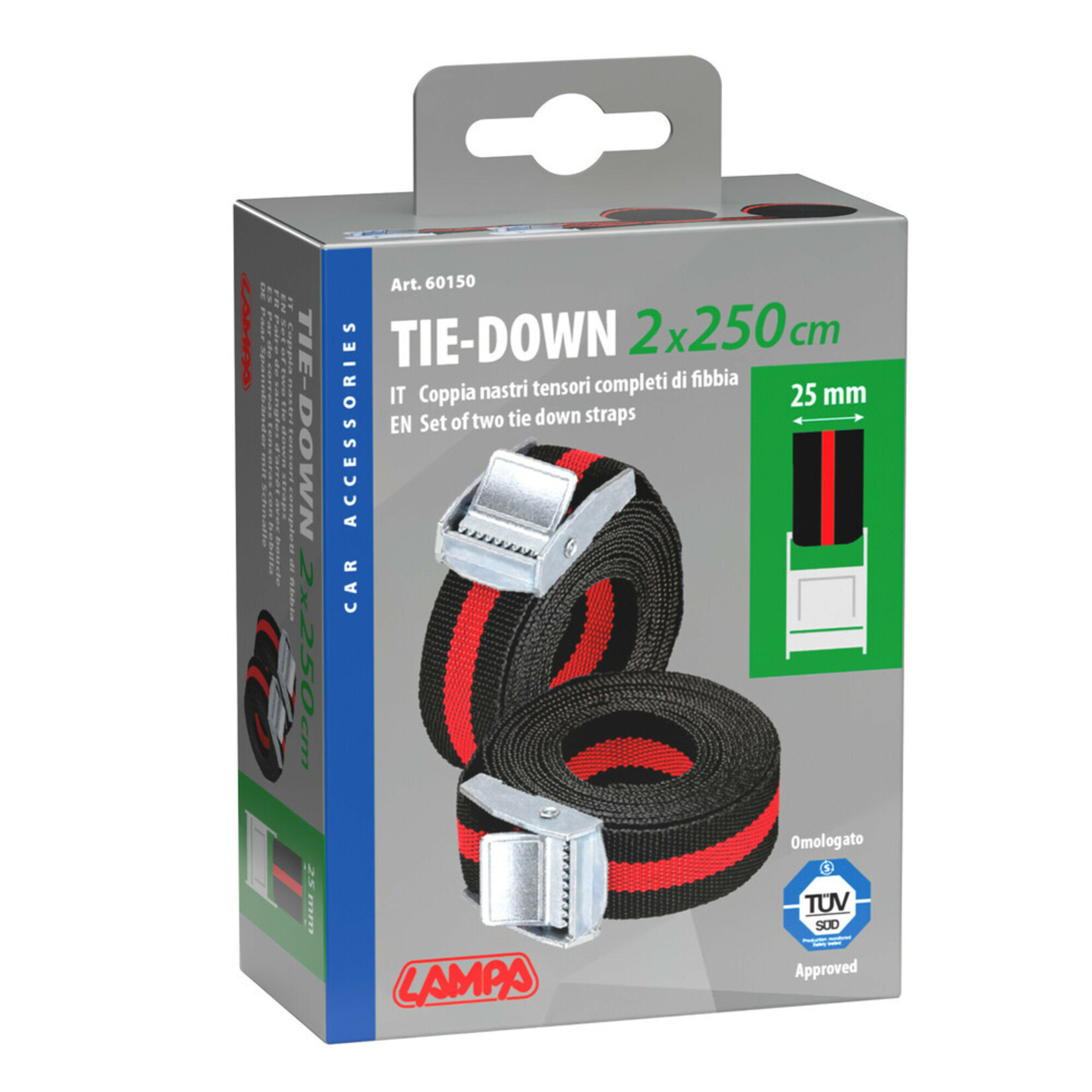 Lampa Set 2 tie down straps - 250 cm