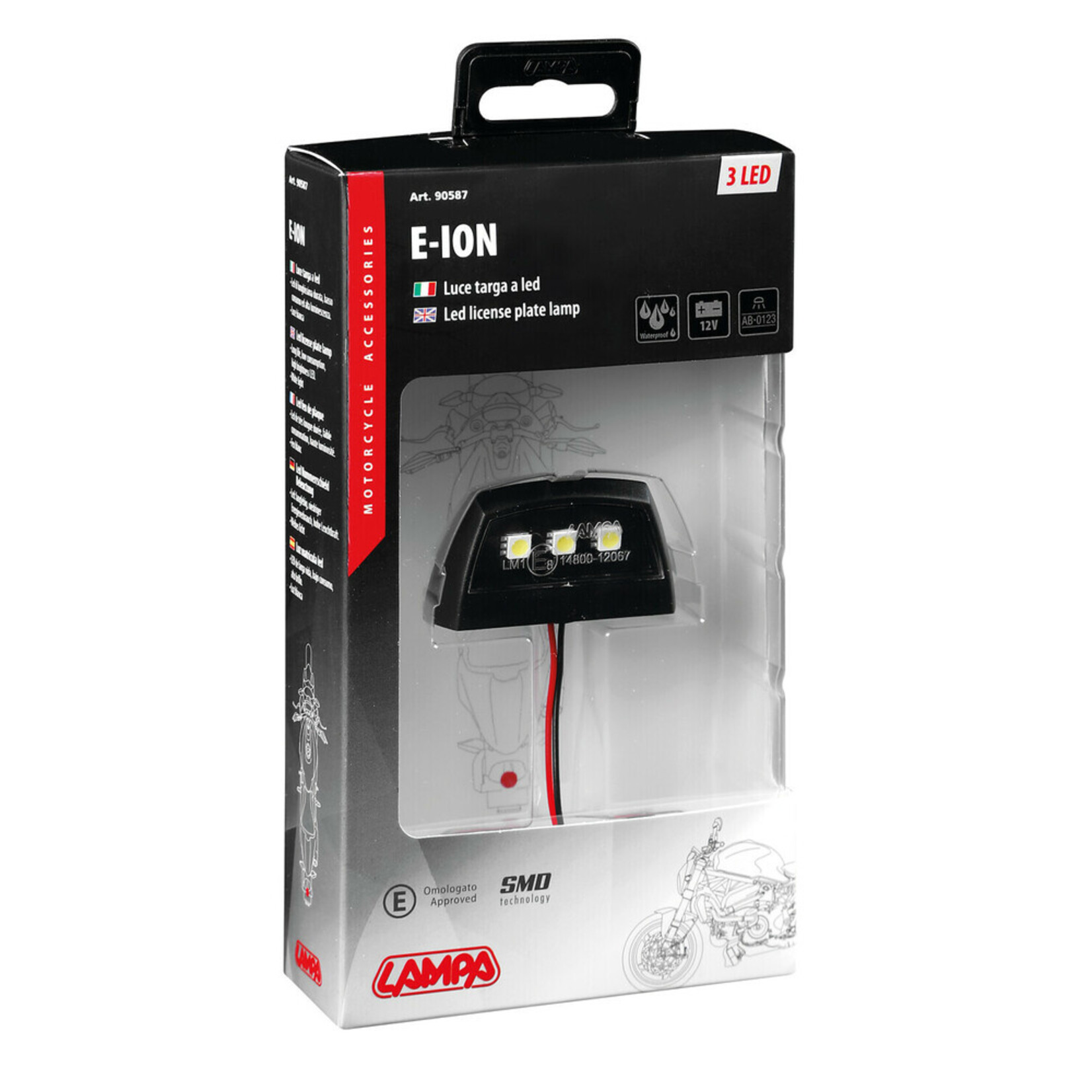 Lampa E-ion, 3 Smd Led licence plate lamp, 12V