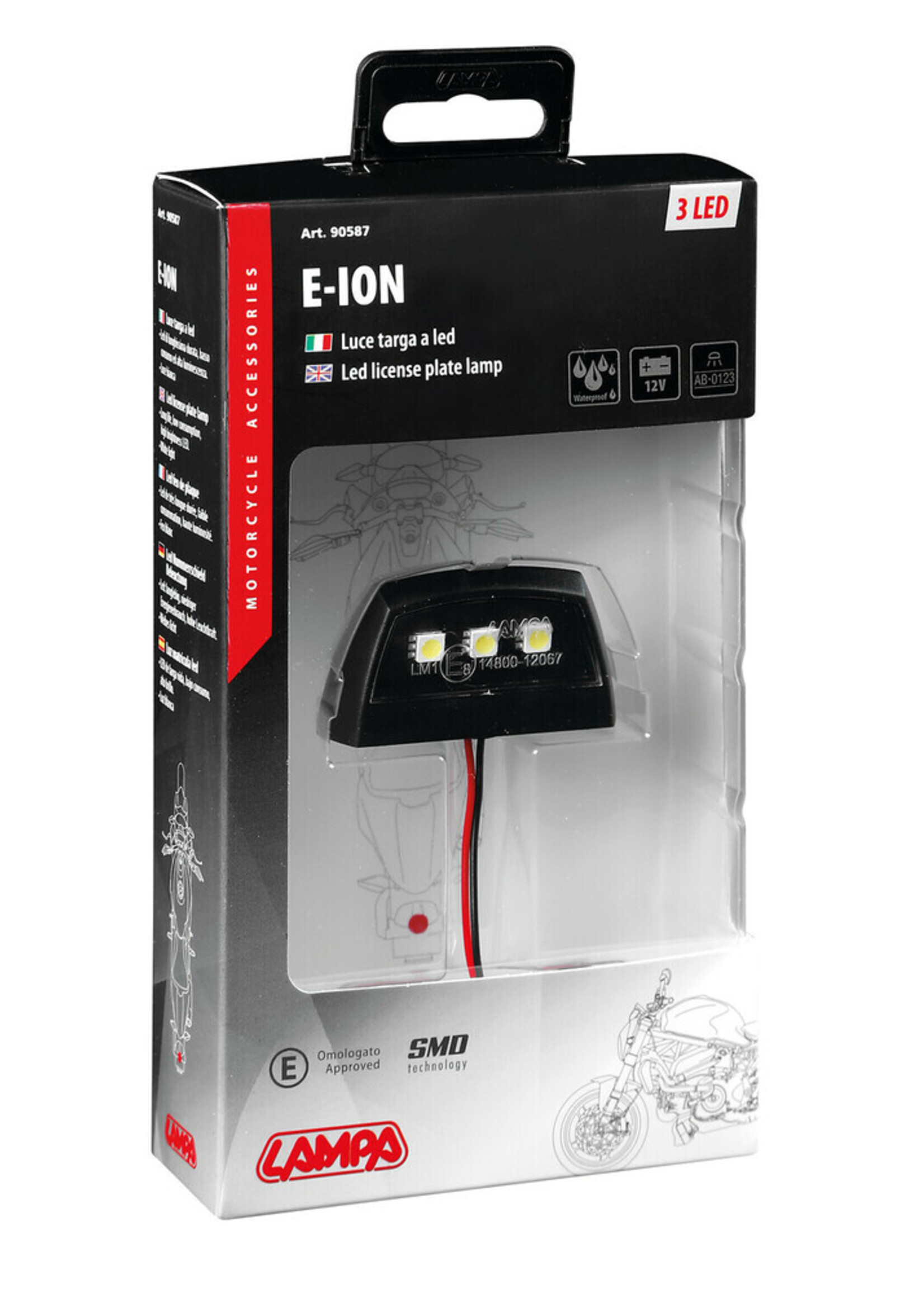 Lampa E-ion, 3 Smd Led kentekenplaatverlichting, 12V