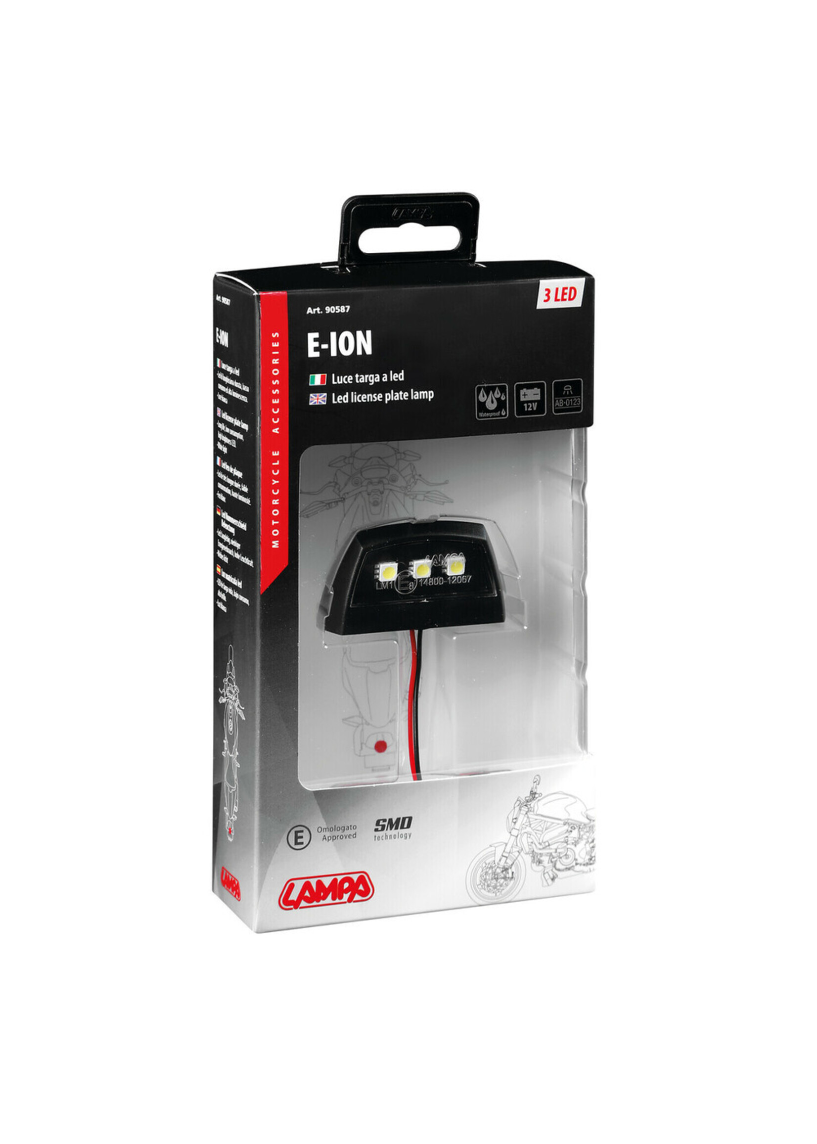 Lampa E-ion, 3 Smd Led kentekenplaatverlichting, 12V