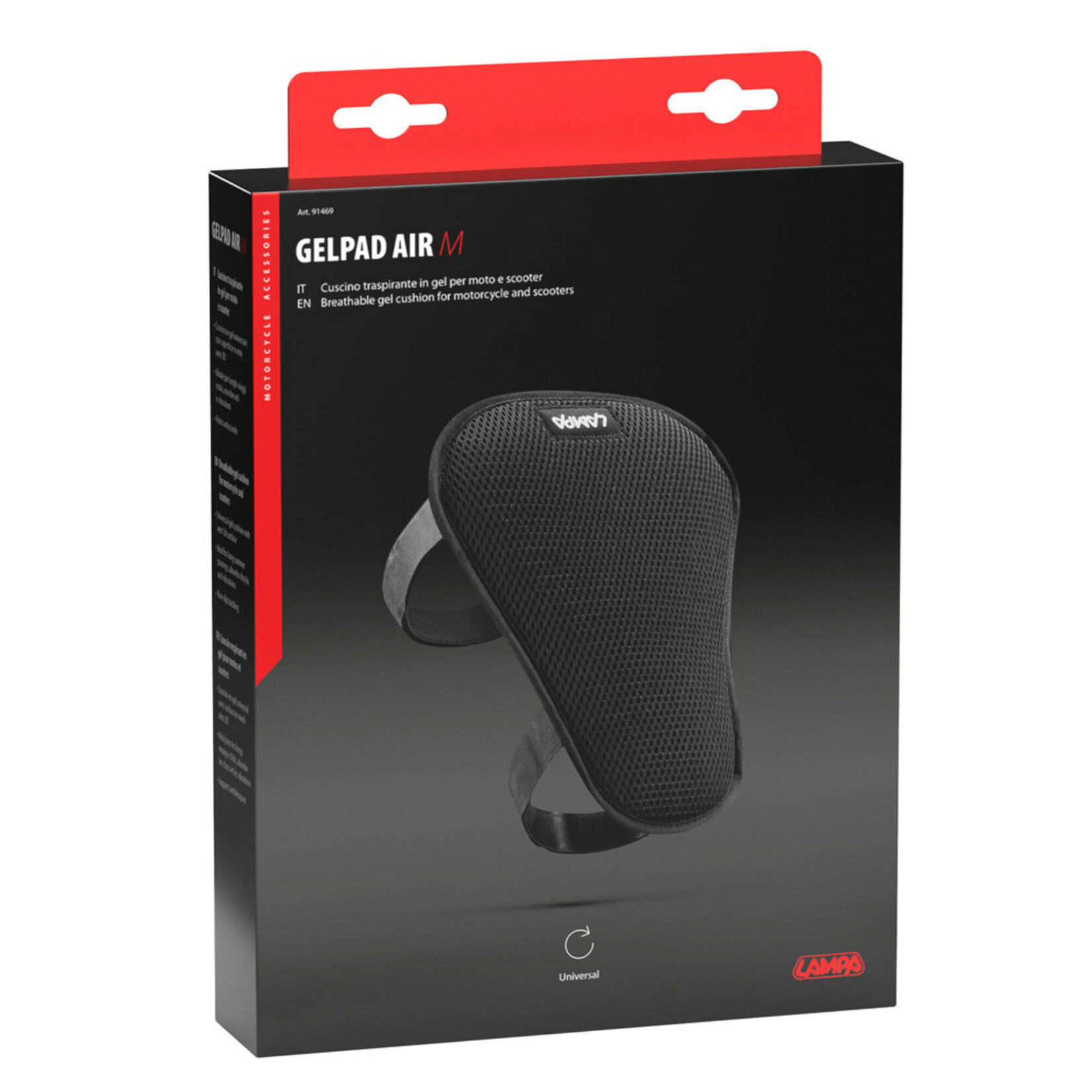 Lampa Gelpad Air, breathable gel cushion for motorcycle and scooters