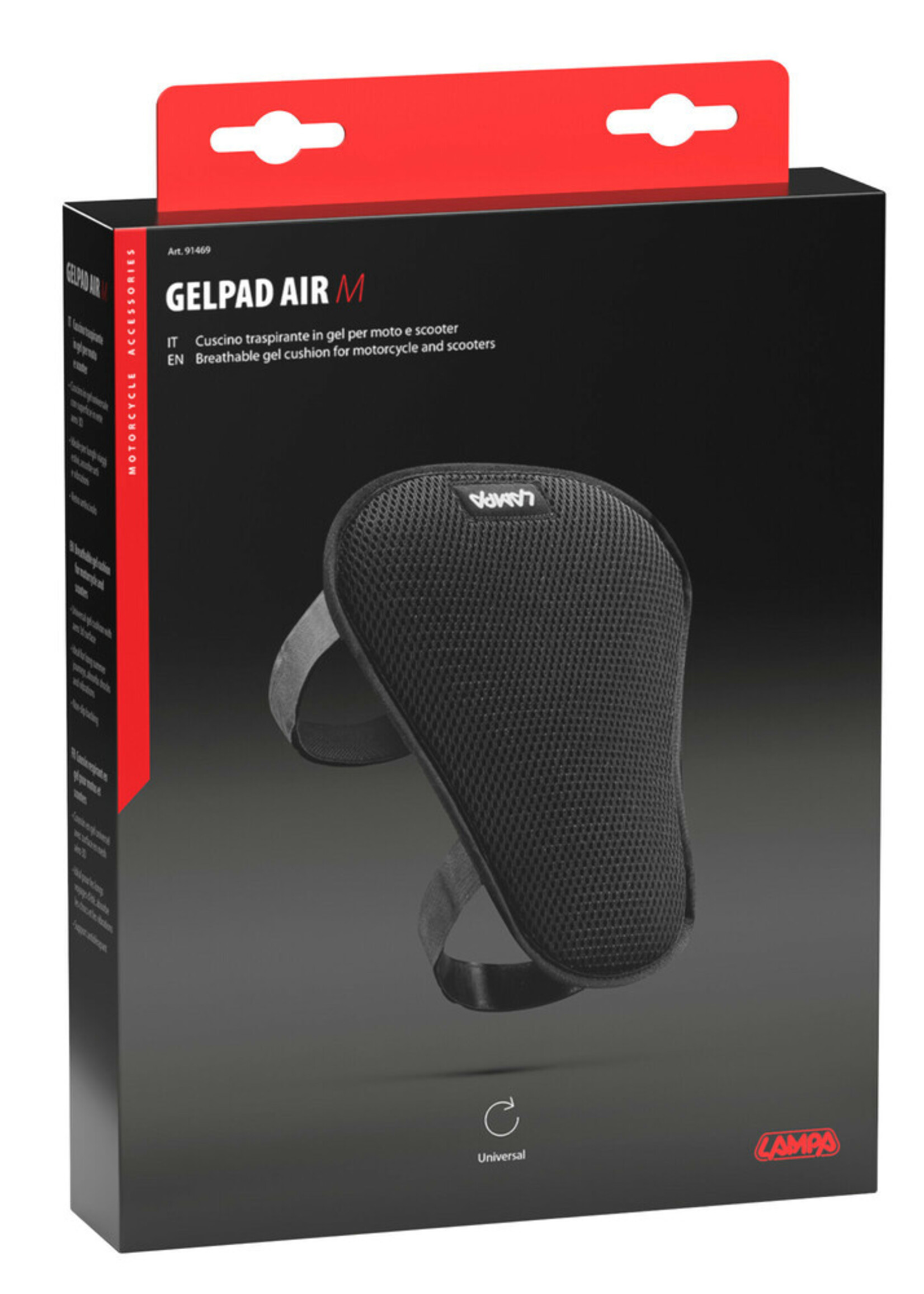 Lampa Gelpad Air, ademend gelkussen voor motor en scooter