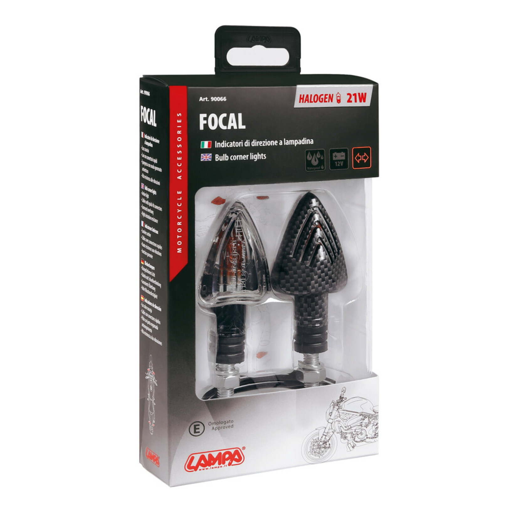 Lampa Focal, corner lights - 21W - Chrome