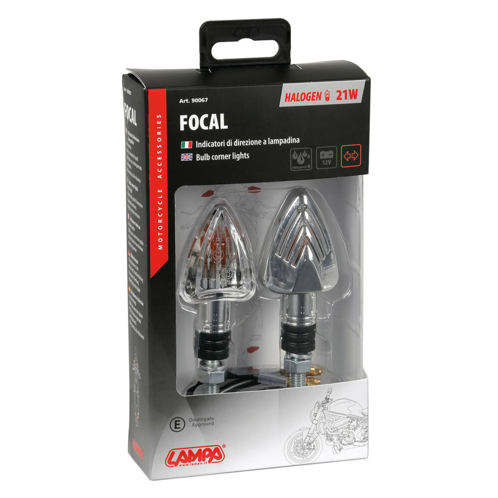 Lampa Focal, corner lights - 21W - Chrome