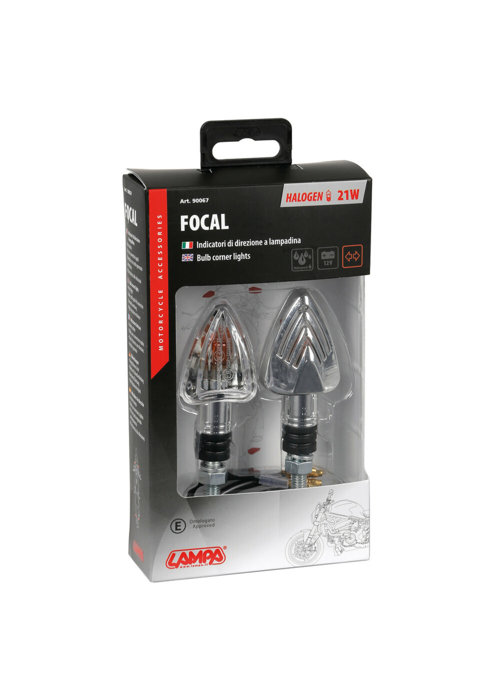 Lampa Focal, corner lights - 21W - Chrome