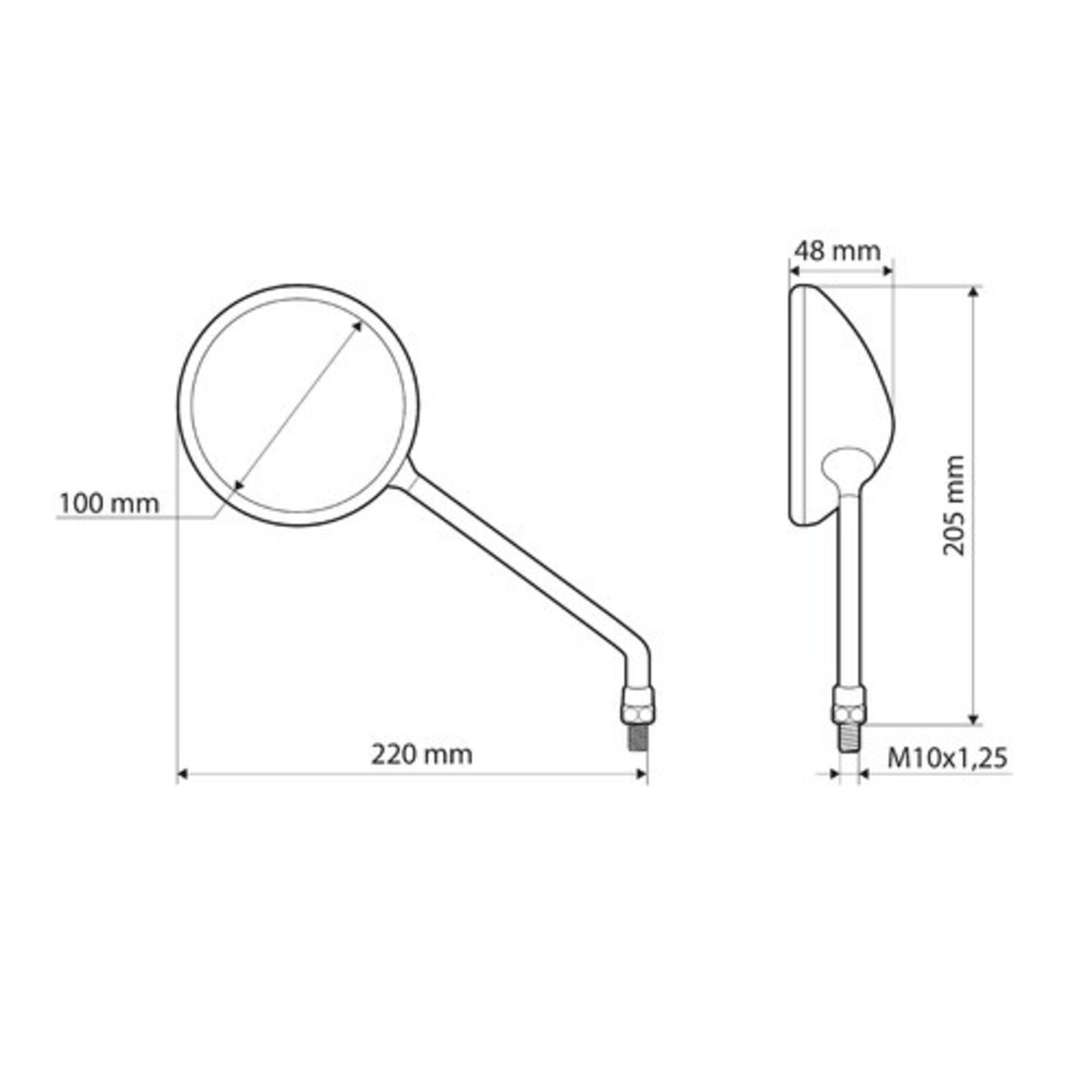 Lampa Opal Chrome, pair of rearview mirrors