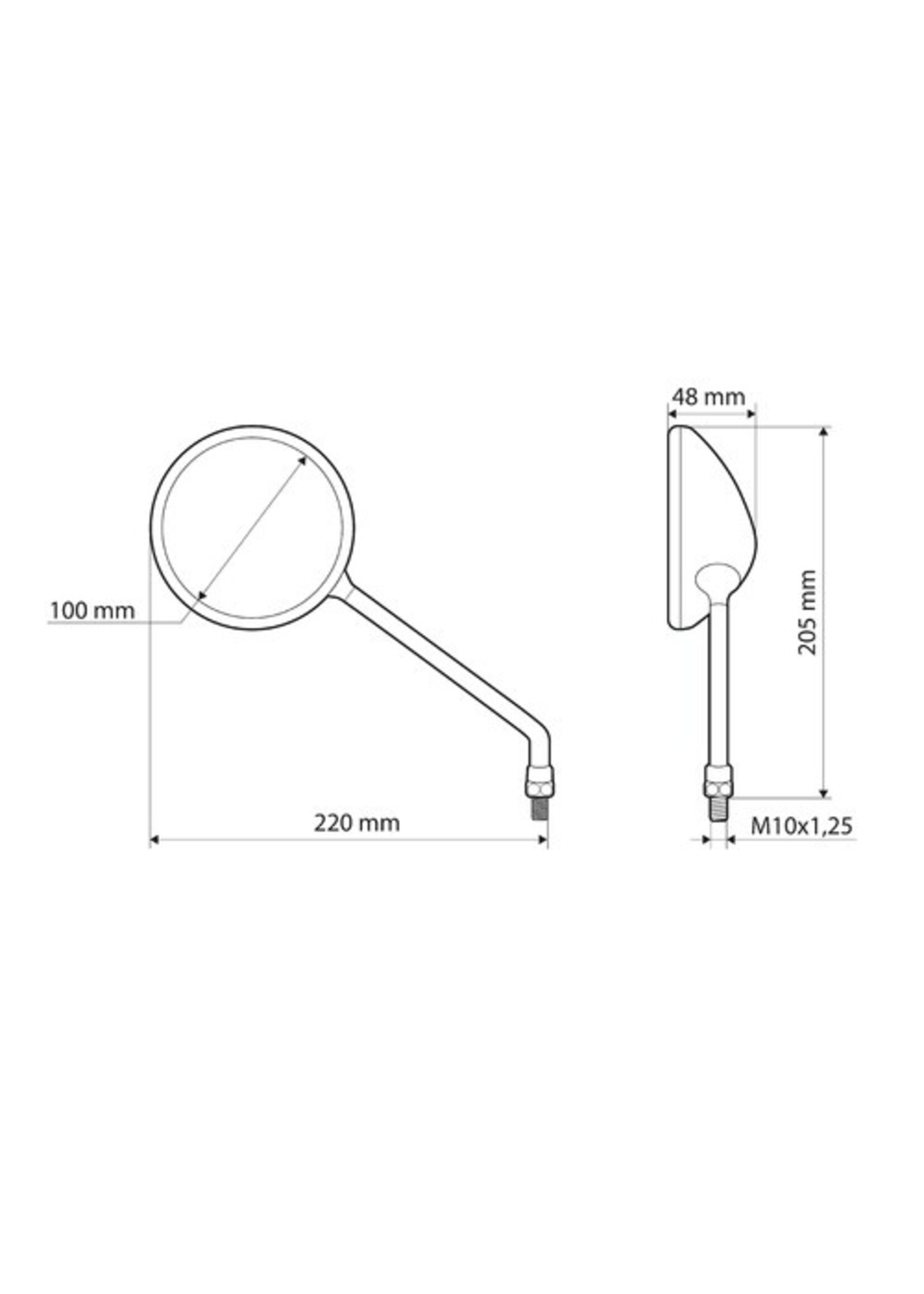 Lampa Opaal Chroom, paar achteruitkijkspiegels