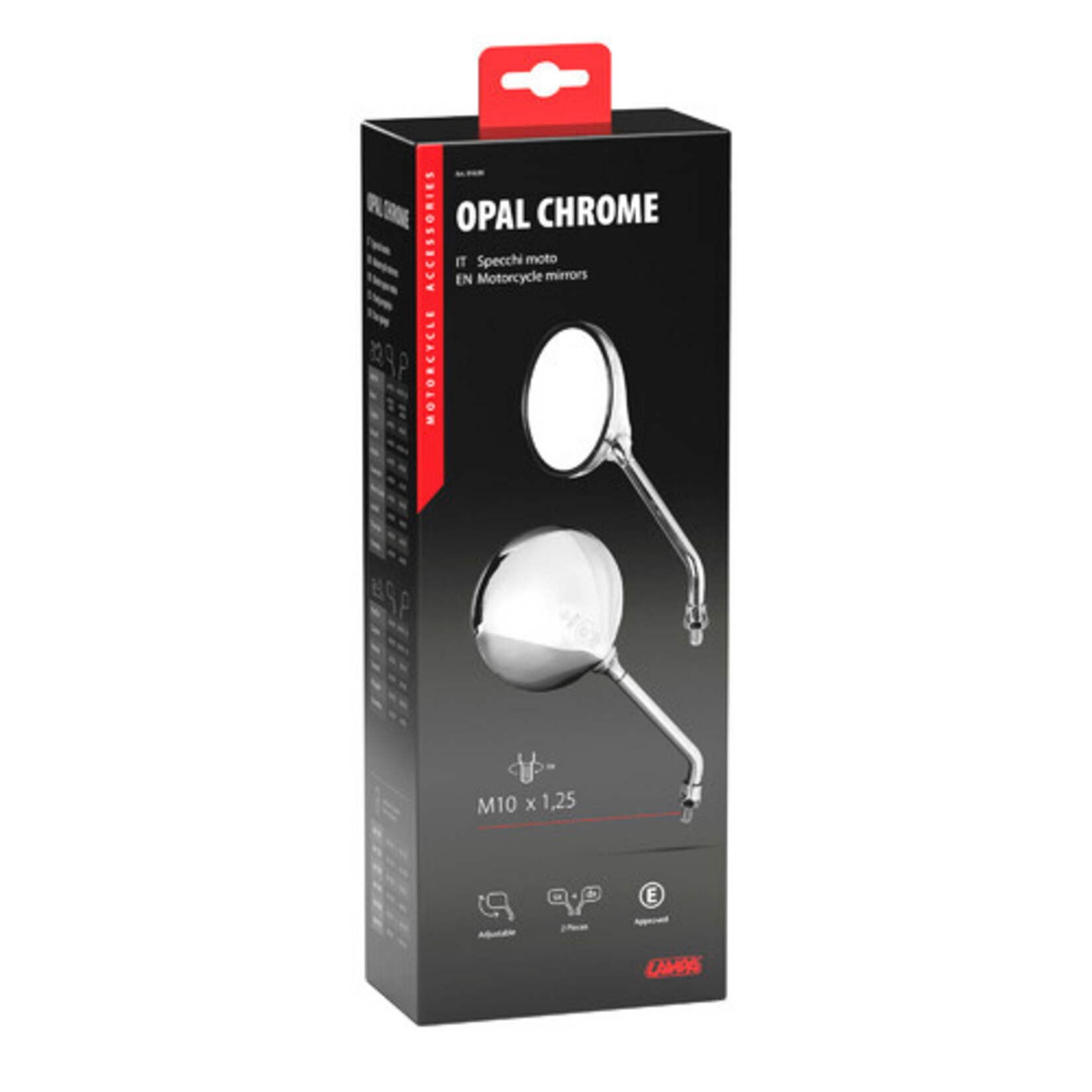Lampa Opaal Chroom, paar achteruitkijkspiegels