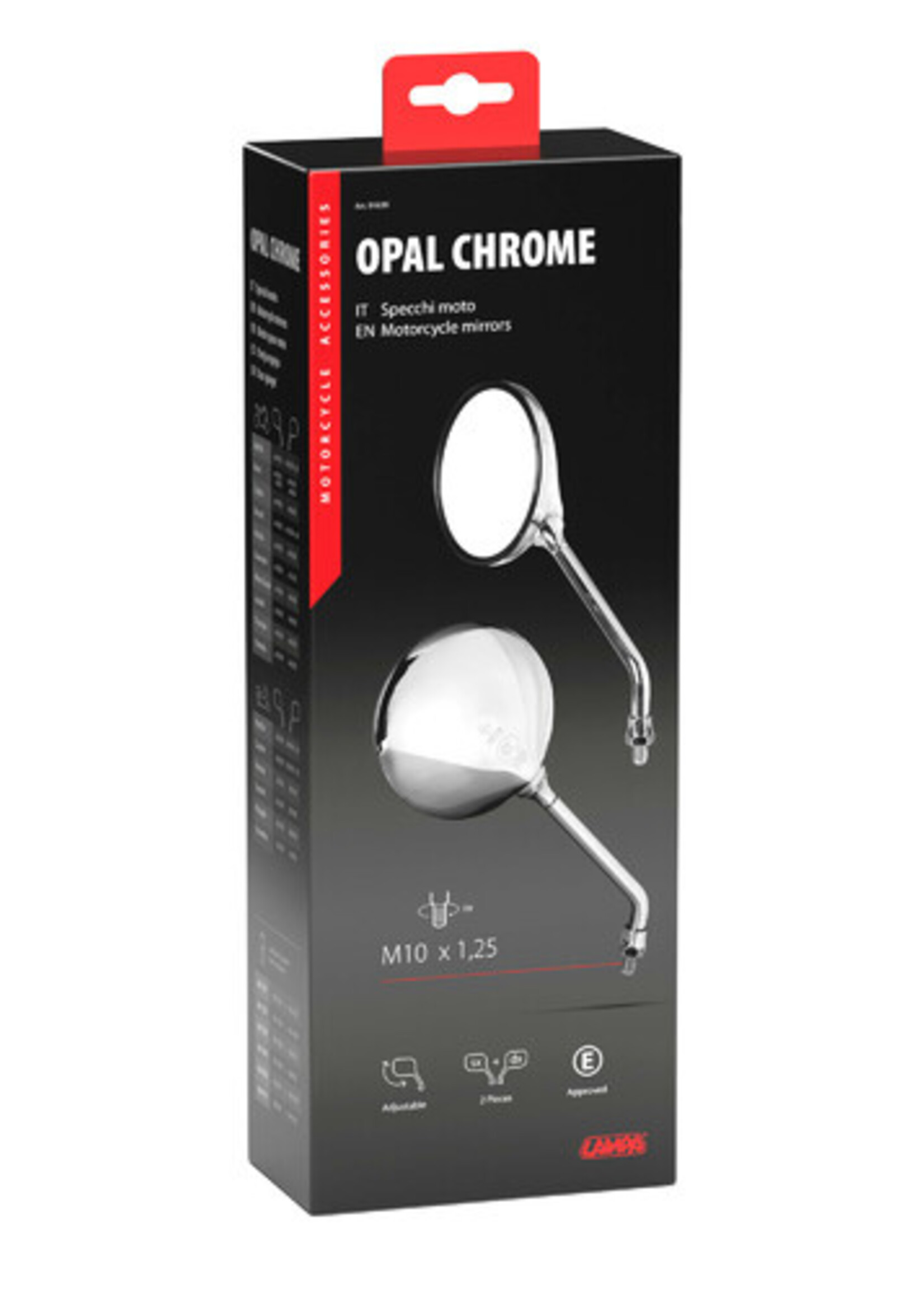 Lampa Opaal Chroom, paar achteruitkijkspiegels