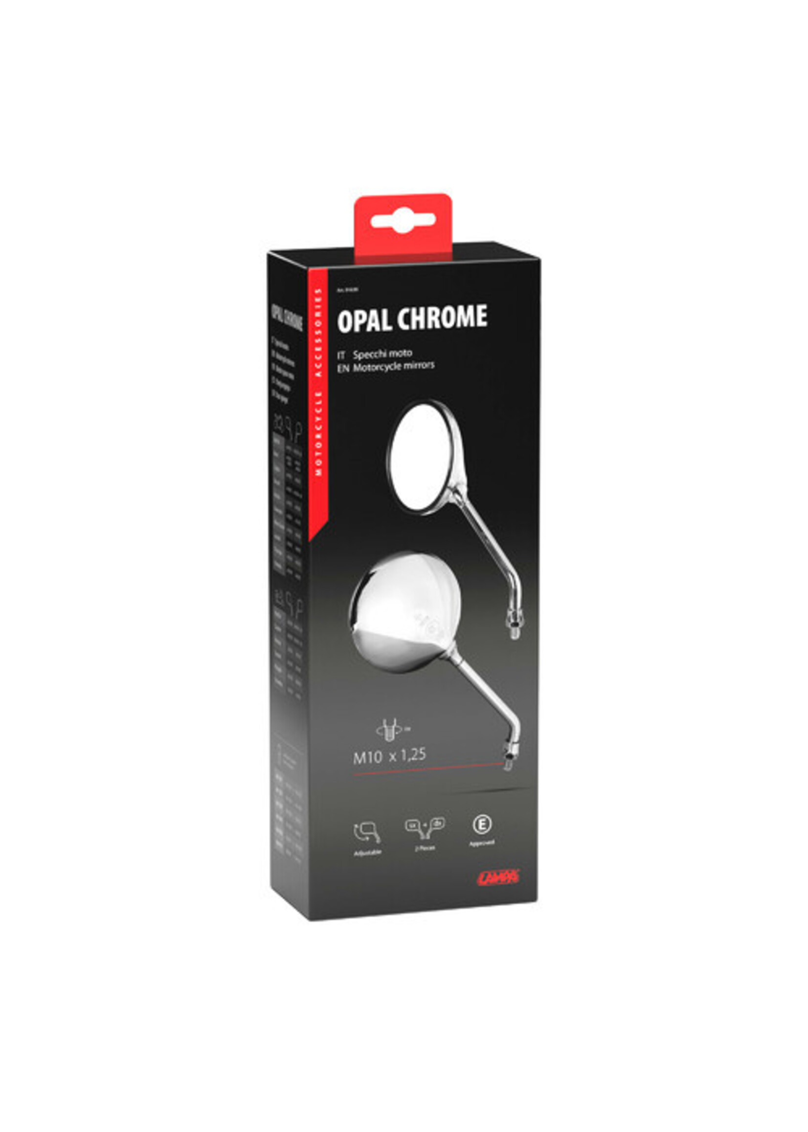 Lampa Opaal Chroom, paar achteruitkijkspiegels