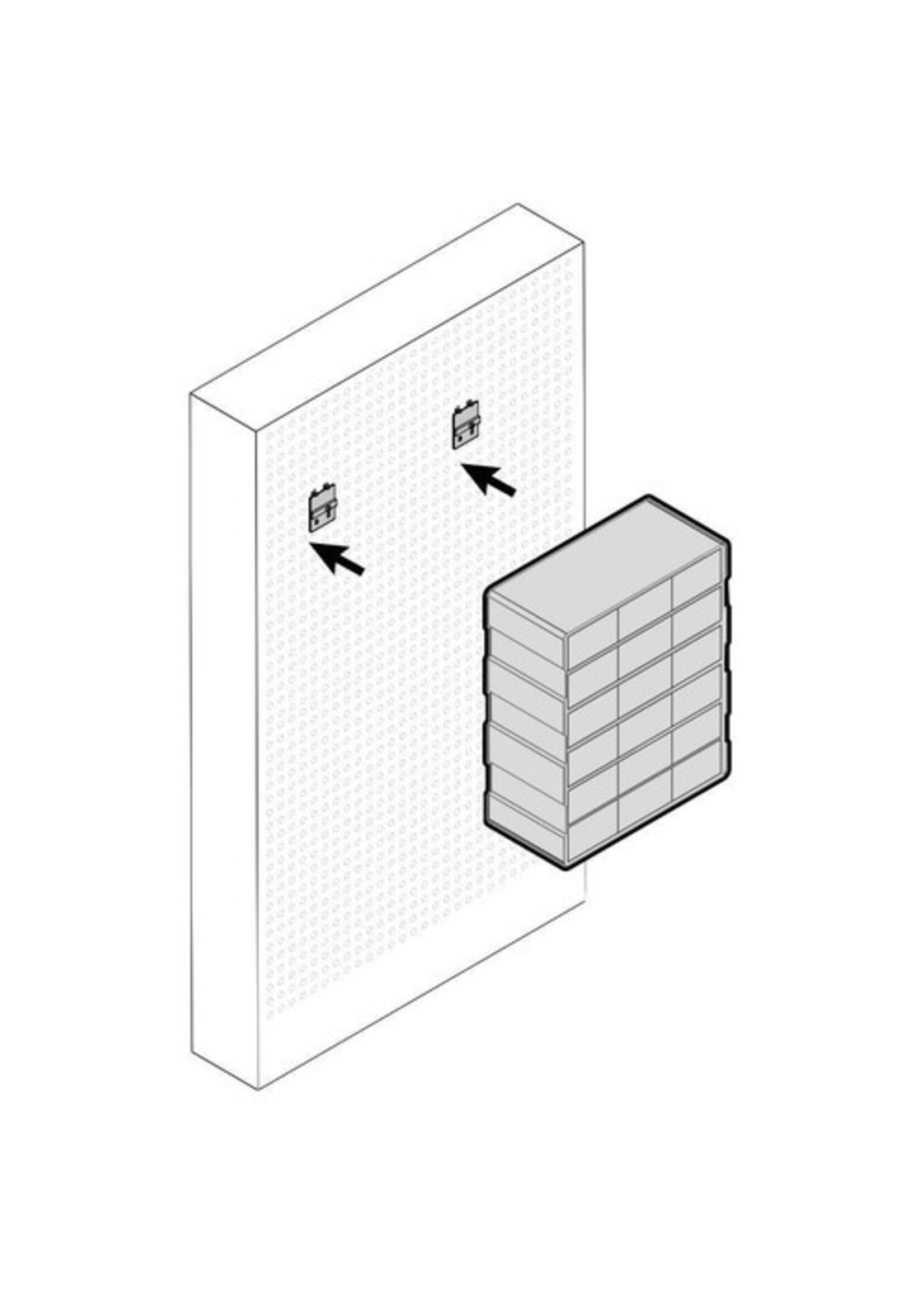 Lampa Pair of metal hooks for dispenser