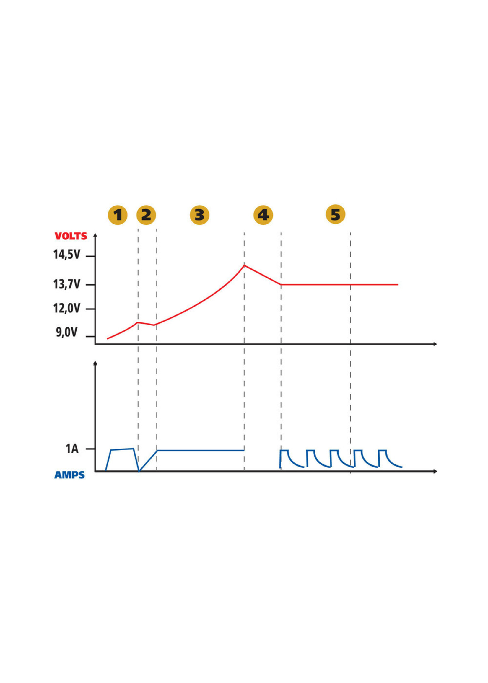 Lampa Amperomatic Trainer, intelligente acculader, 6/12V - 0,55/1A