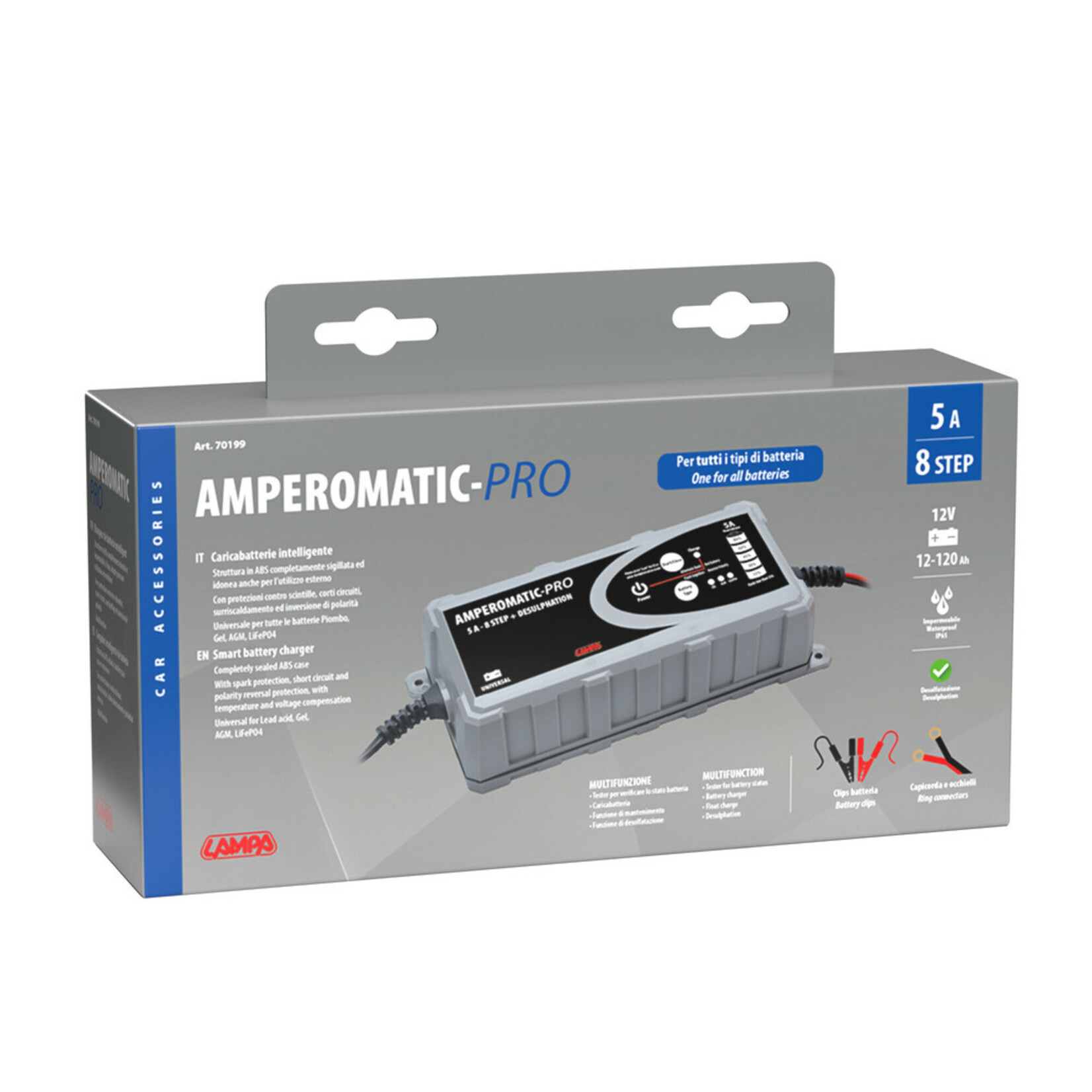 Lampa Amperomatic Pro, slimme acculader, 12V – 5A