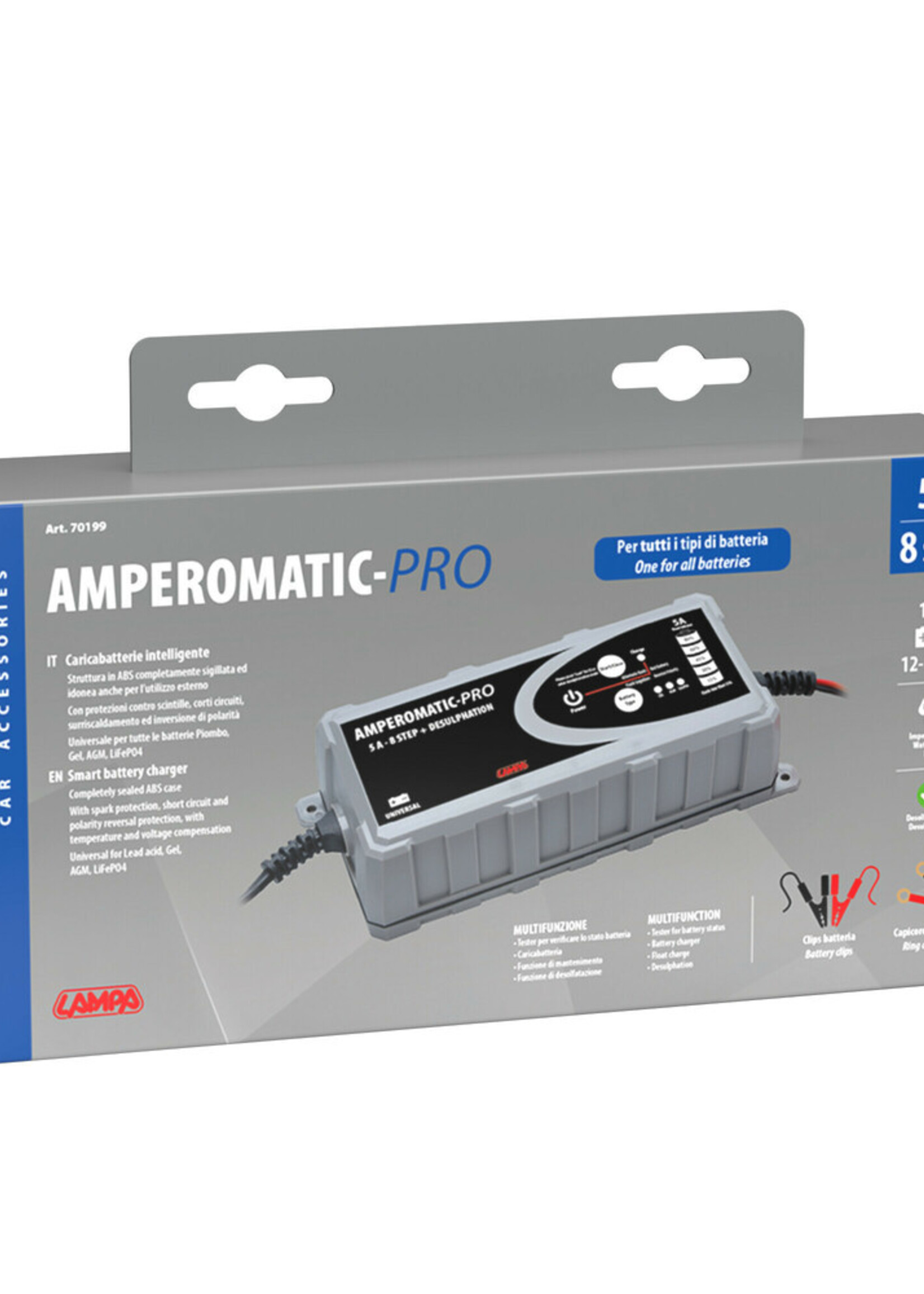 Lampa Amperomatic Pro, slimme acculader, 12V – 5A