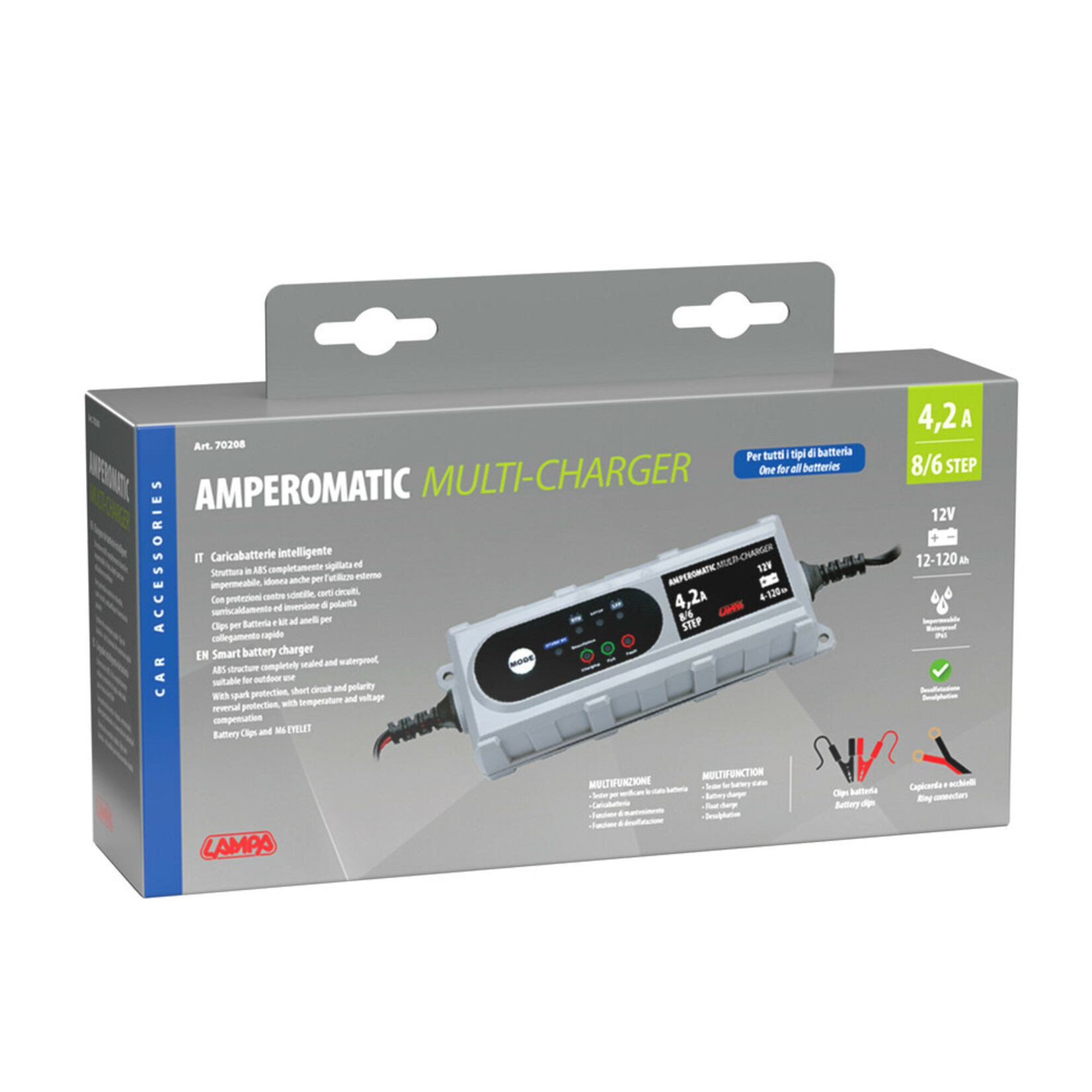 Lampa Amperomatic Multi-Charger, slimme acculader, 12V – 4,2A