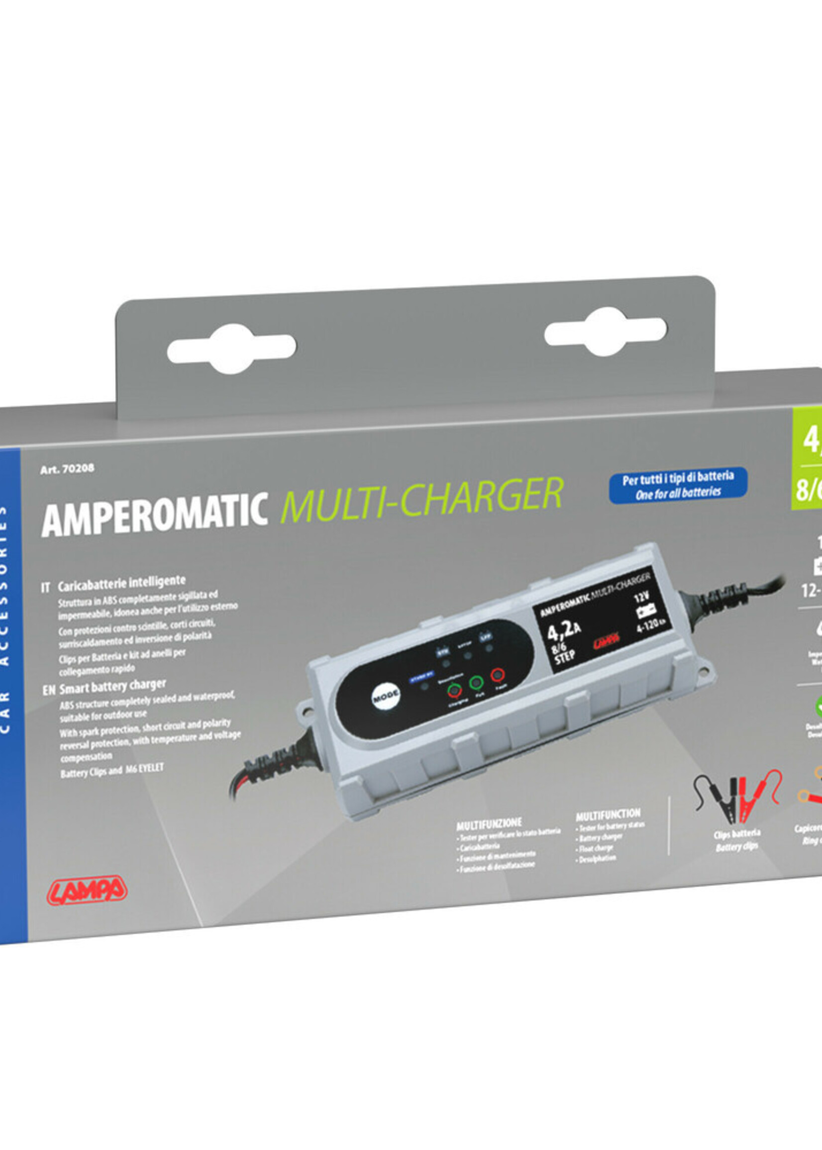 Lampa Amperomatic Multi-Charger, slimme acculader, 12V – 4,2A