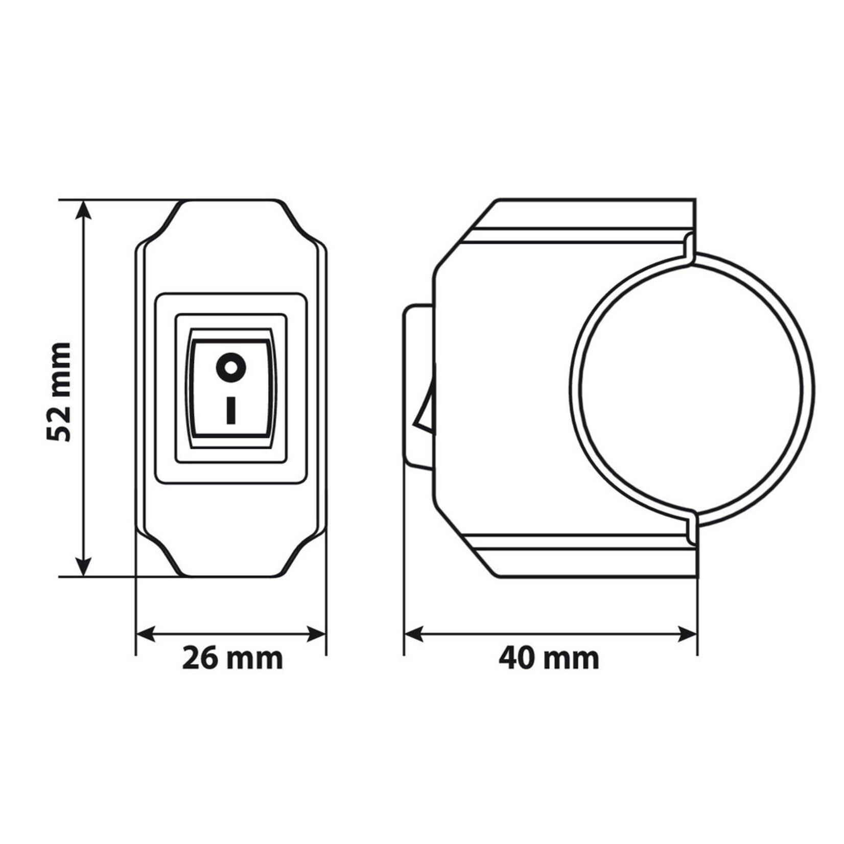 Lampa Waterdichte schakelaar – 12 V – max. 6 A