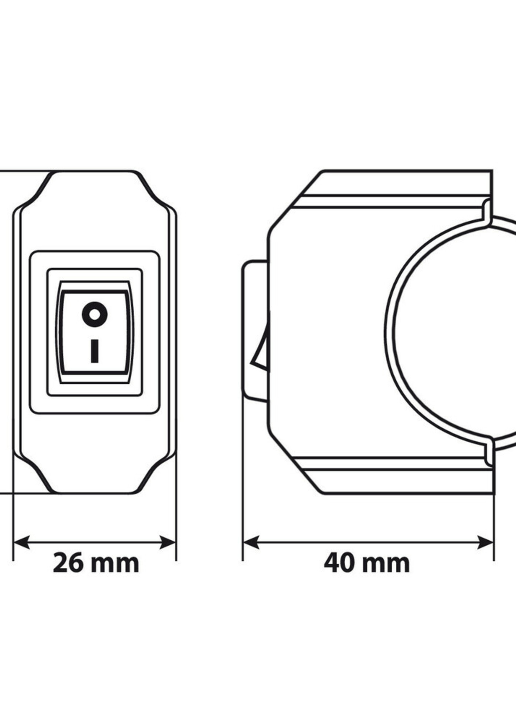 Lampa Waterproof switch - 12V - 6A max