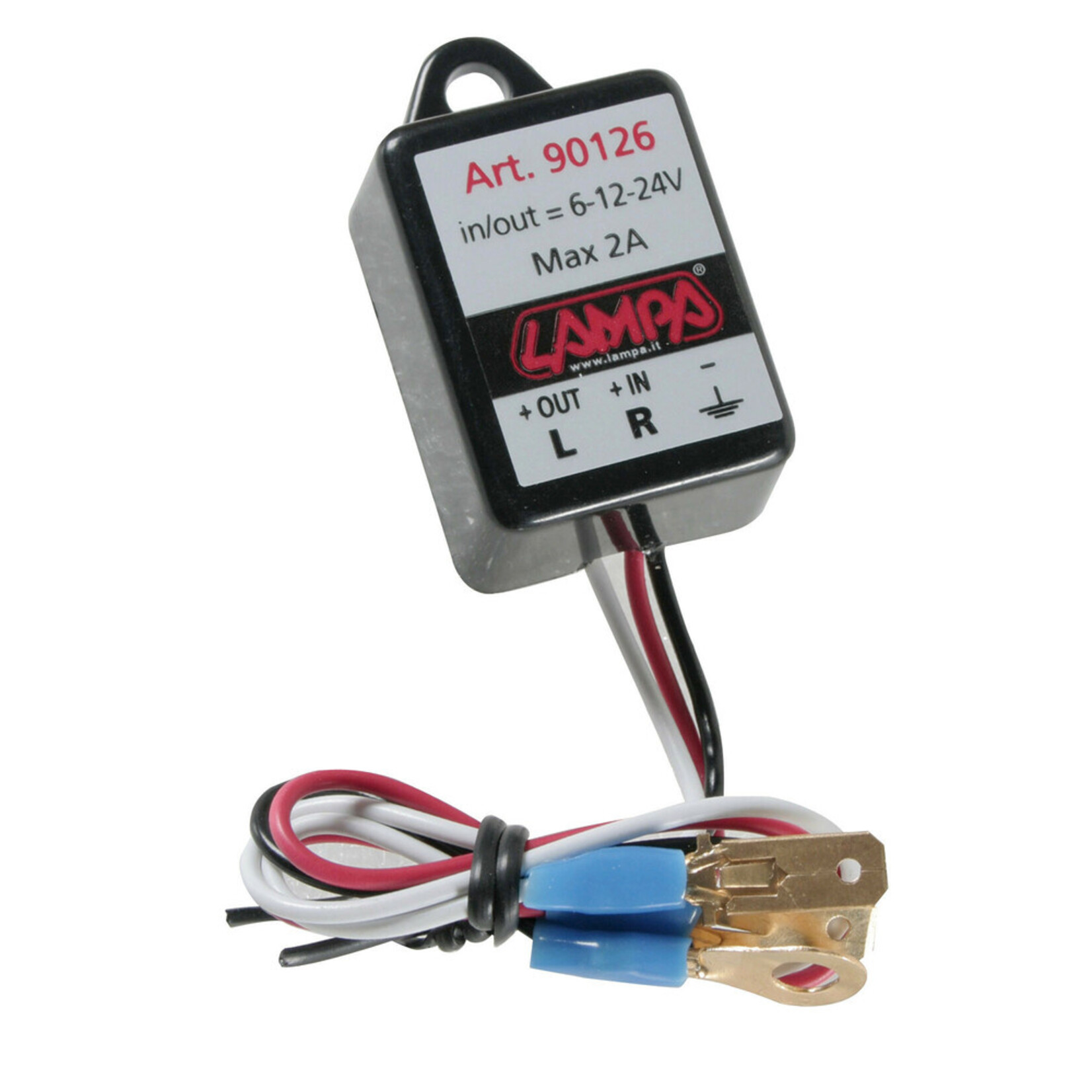 Lampa Flasher, electronic flasher device for Led indicators - 6/12/24V - 2A