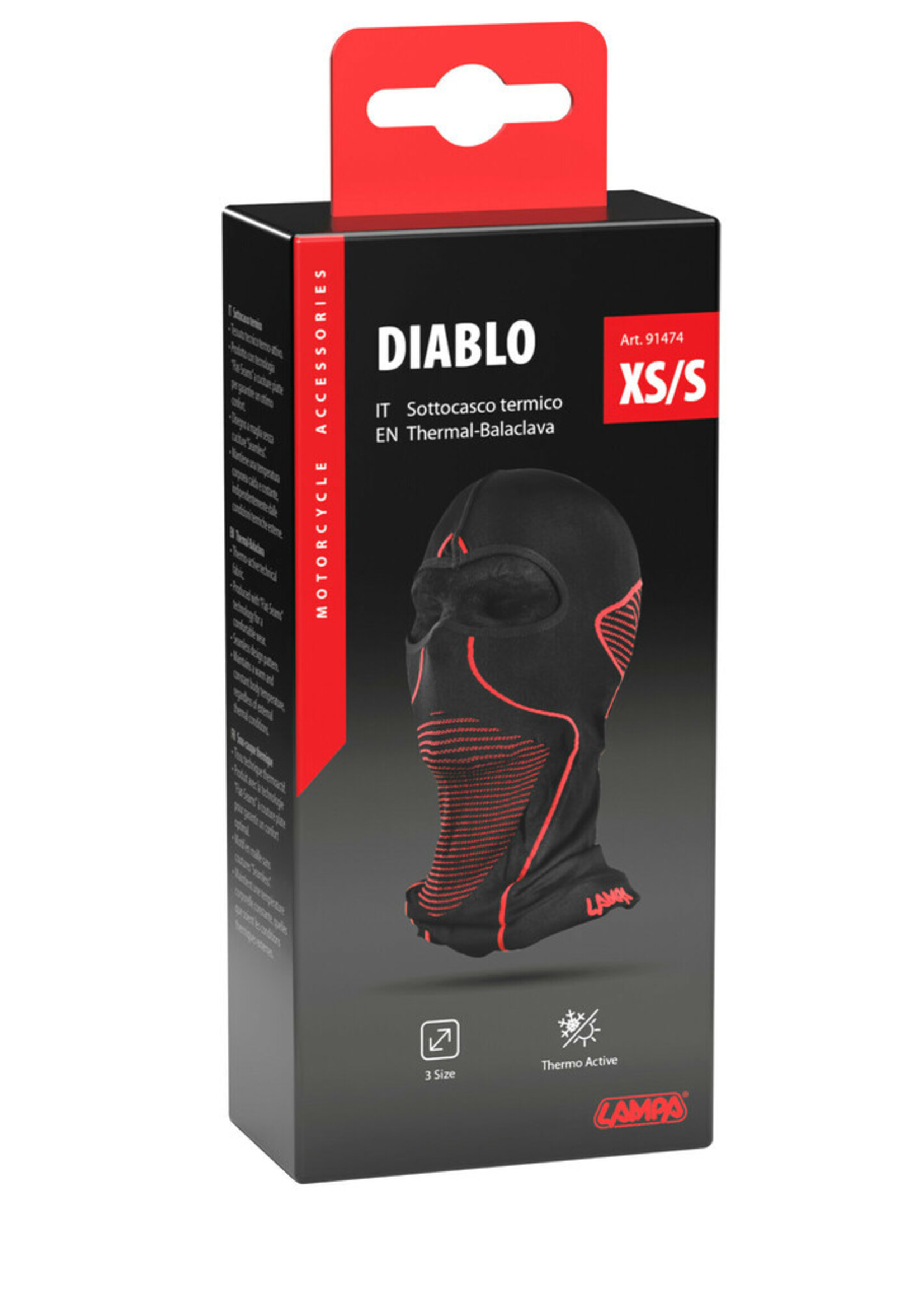 Lampa Diablo, Thermal-Balaclava - XS/S - 53-56 cm
