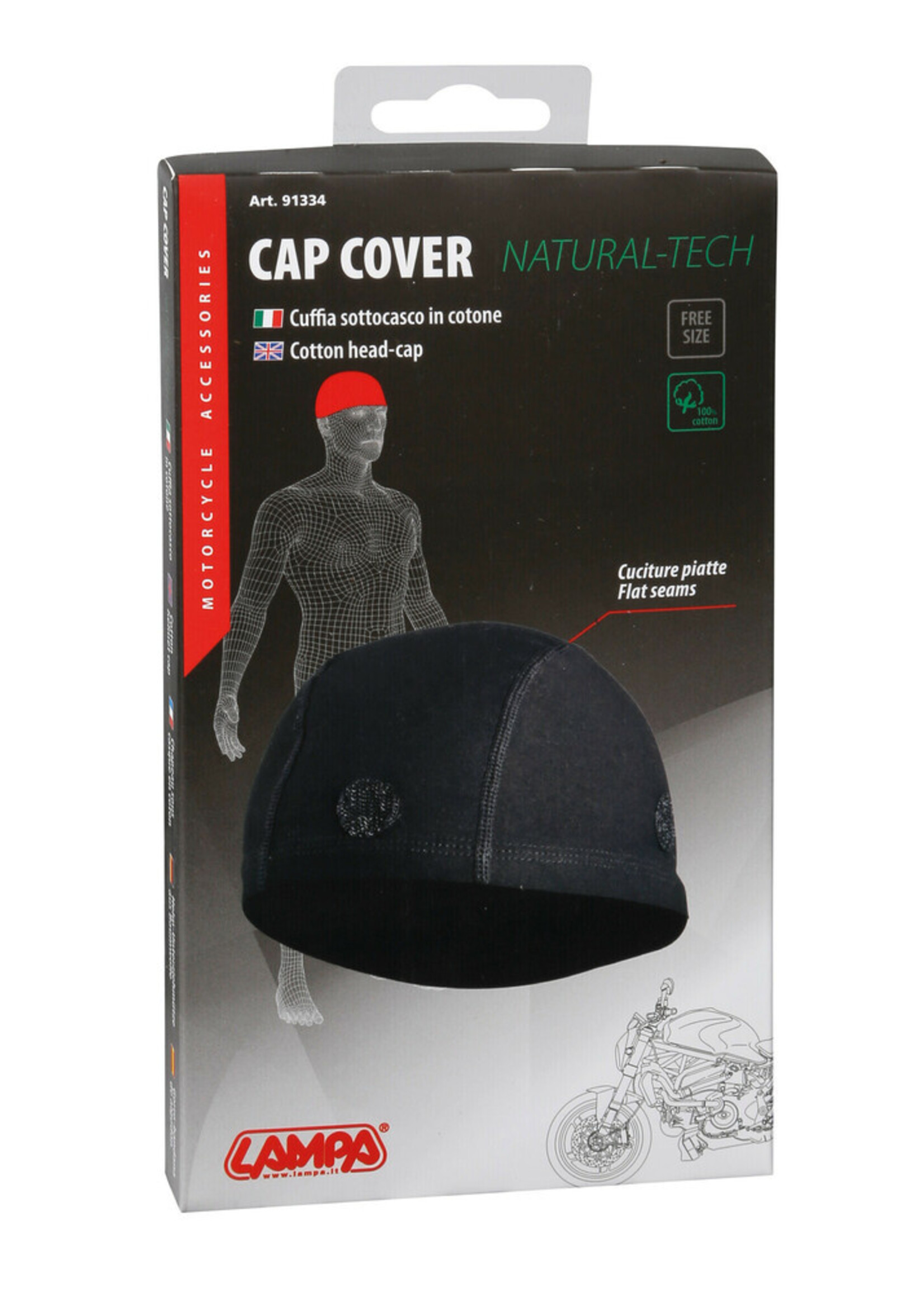 Lampa Cotton head-cap for helmet use - Black