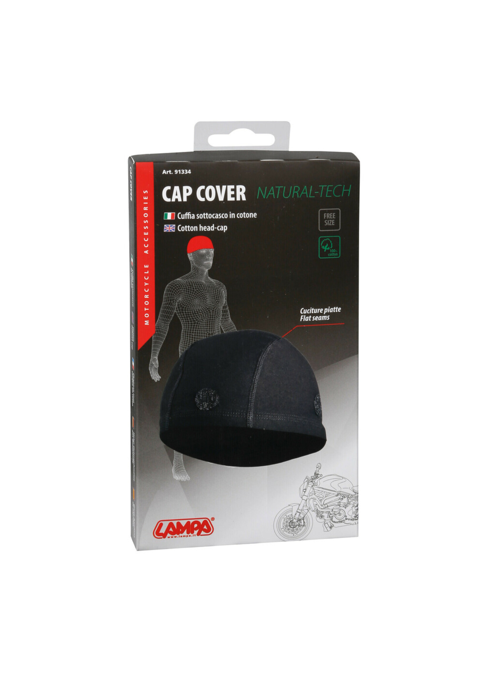 Lampa Cotton head-cap for helmet use - Black