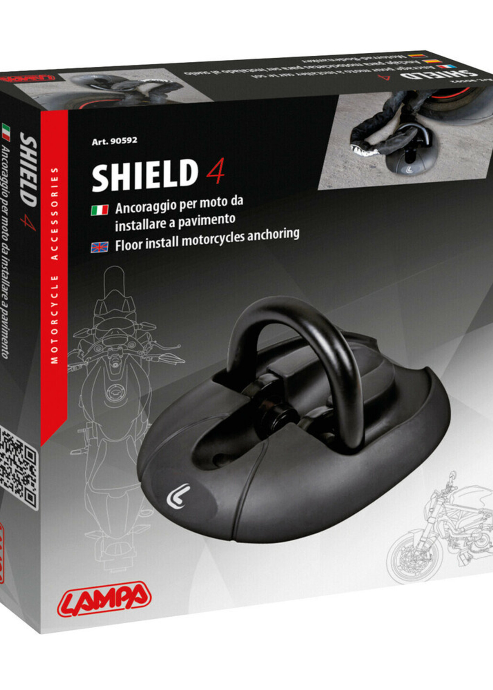 Lampa Lampa Shield 4, floor install motorcycles anchoring