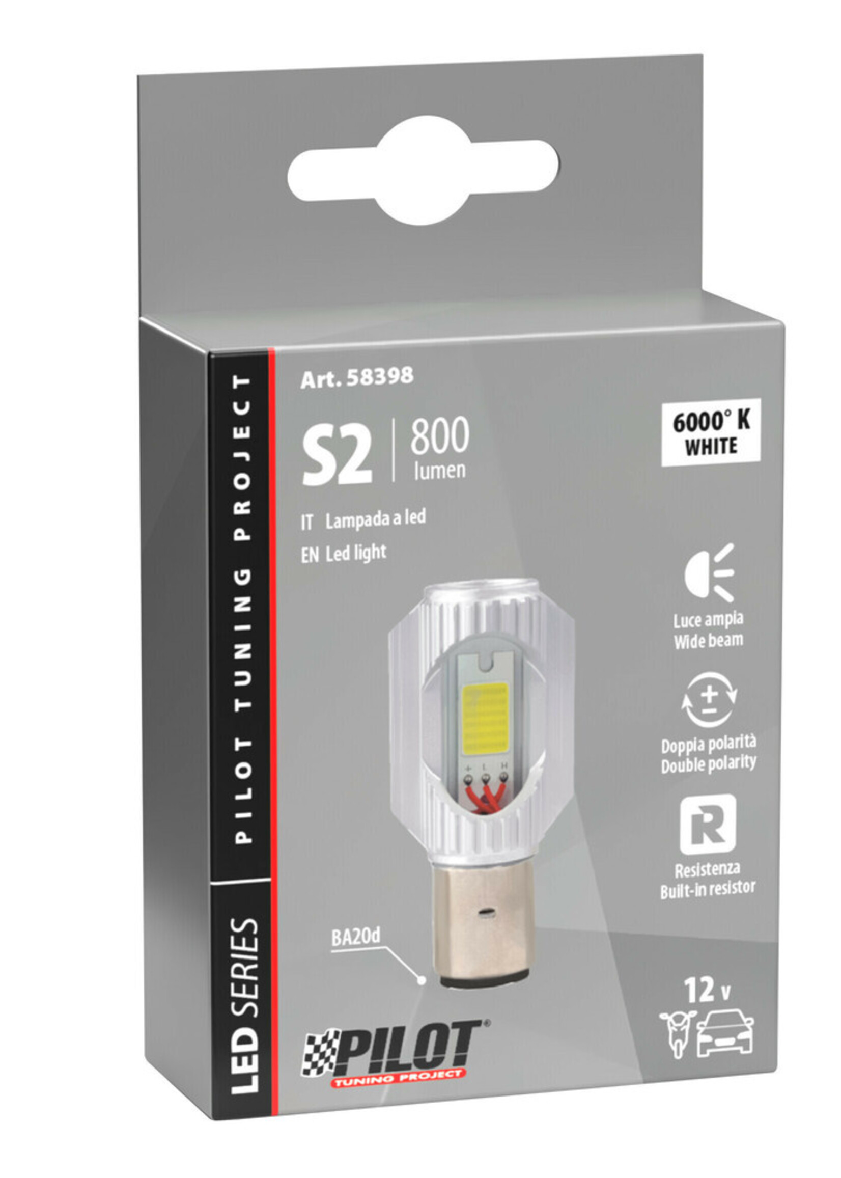 Lampa 9/32V Mega-Led 2 - 2 SMD x 12 chip - (S2) - BA20d