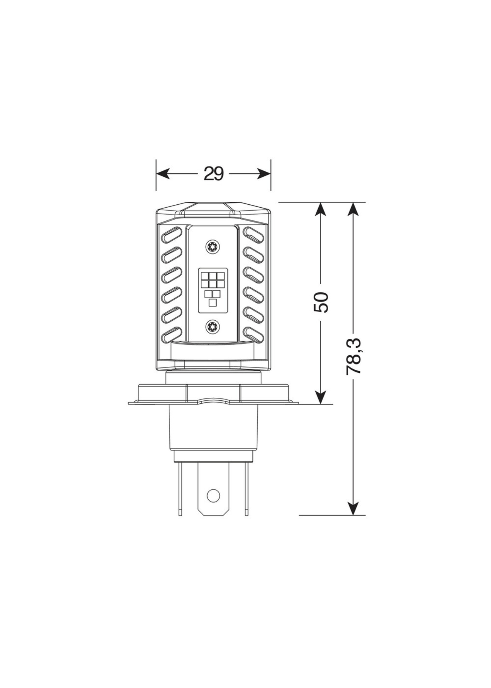Lampa 9/32V Halo Led Pro-Bike 2 - (H4) - 15W - P43t - 1 pcs - Box