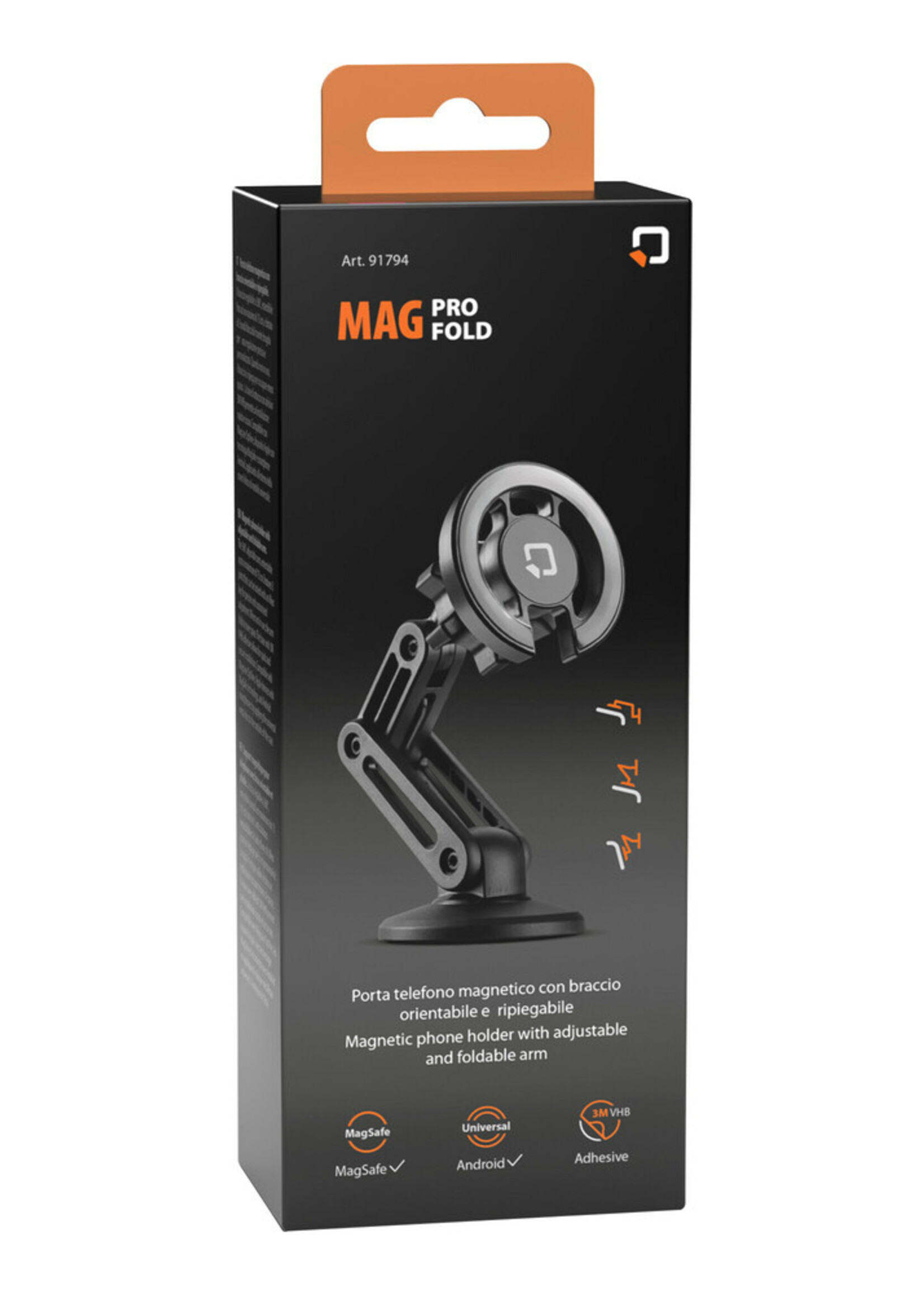 Optiline Mag Pro Fold, magnetische telefoonhouder met verstelbare en inklapbare arm