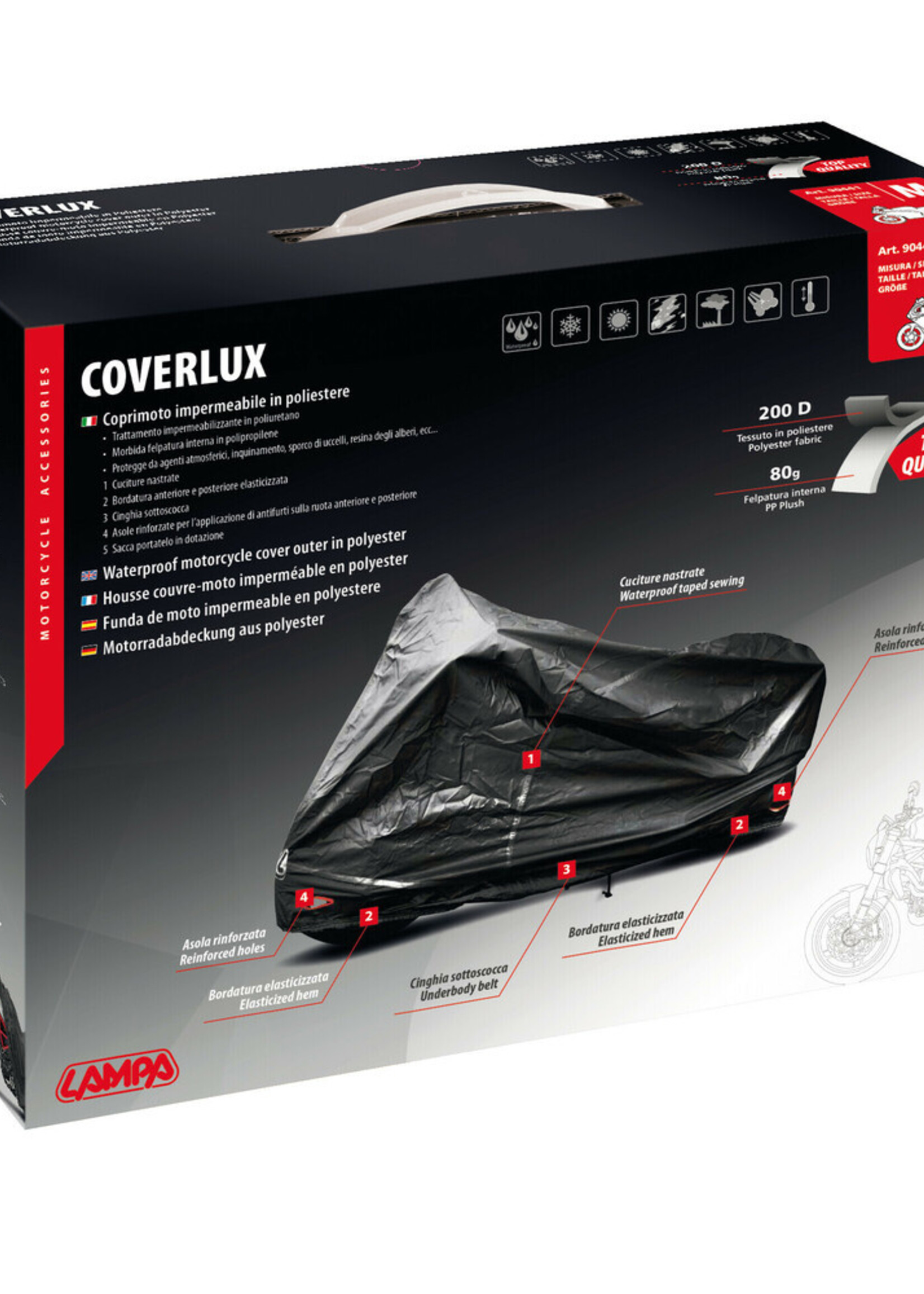 Lampa Coverlux, motorcycle cover - M