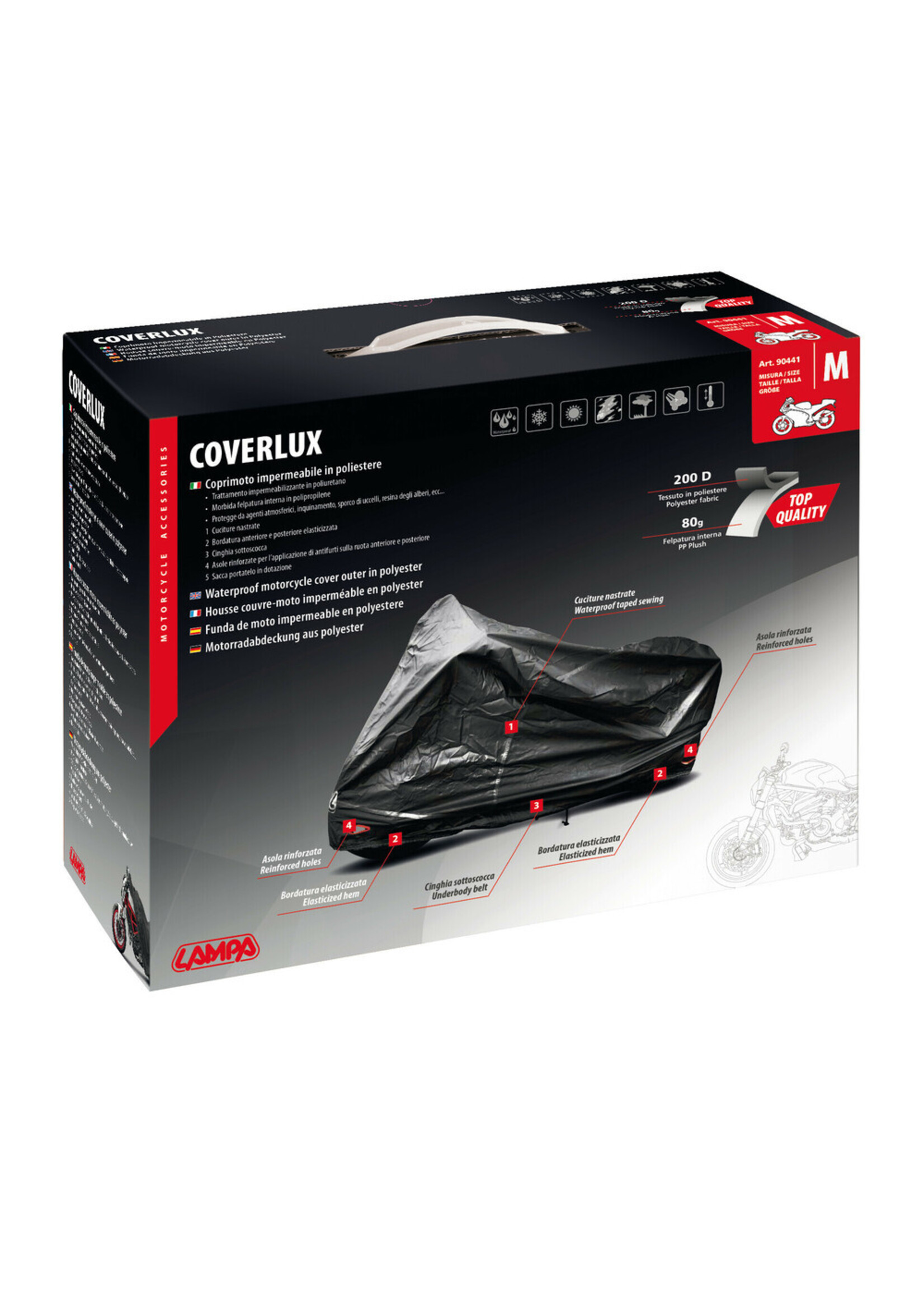 Lampa Coverlux, motorcycle cover - M