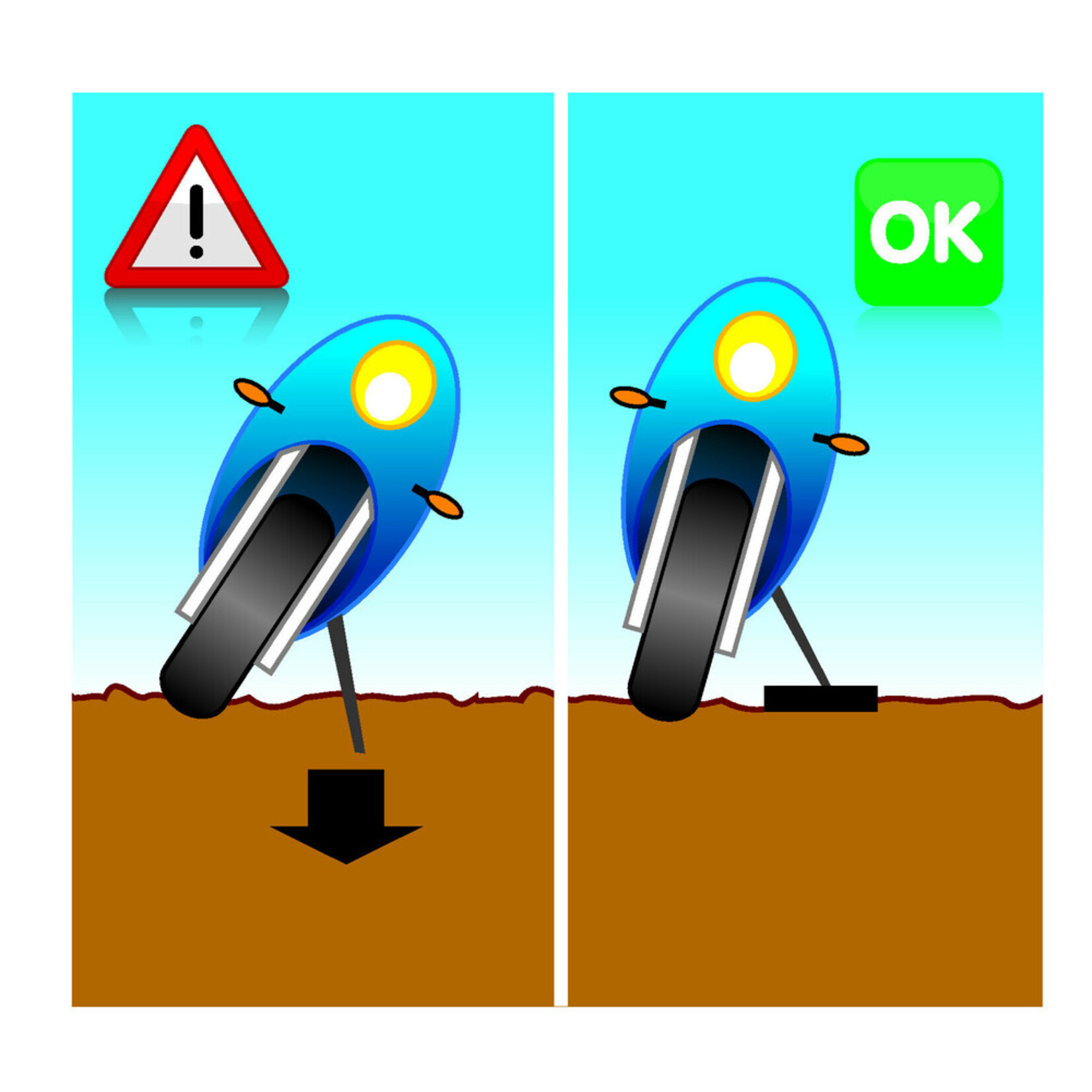 Lampa Motorsteunplaat / standaardsteun