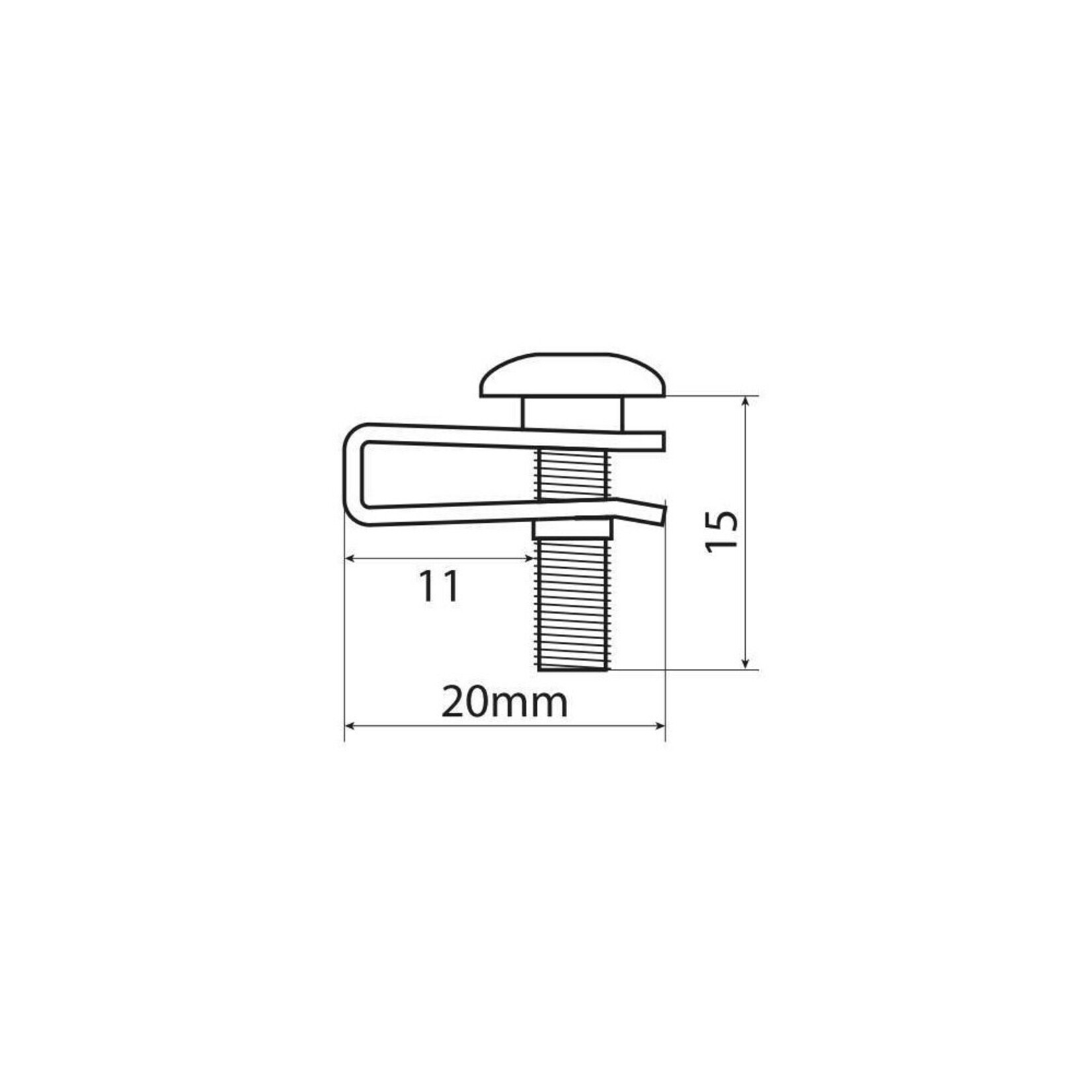 Lampa Clip Fit-Kits for fairings (5 MA) - 10 pcs - Silver