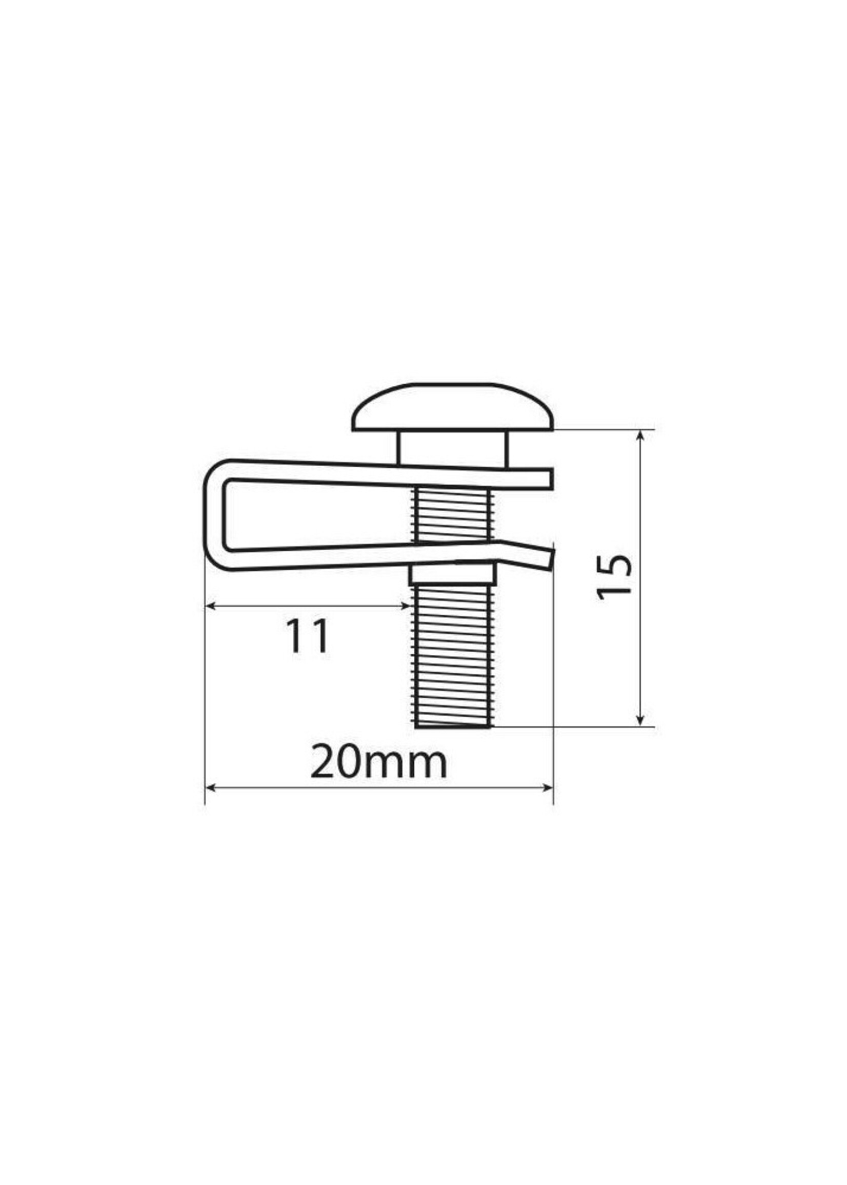 Lampa Clip Fit-Kits for fairings (5 MA) - 10 pcs - Silver