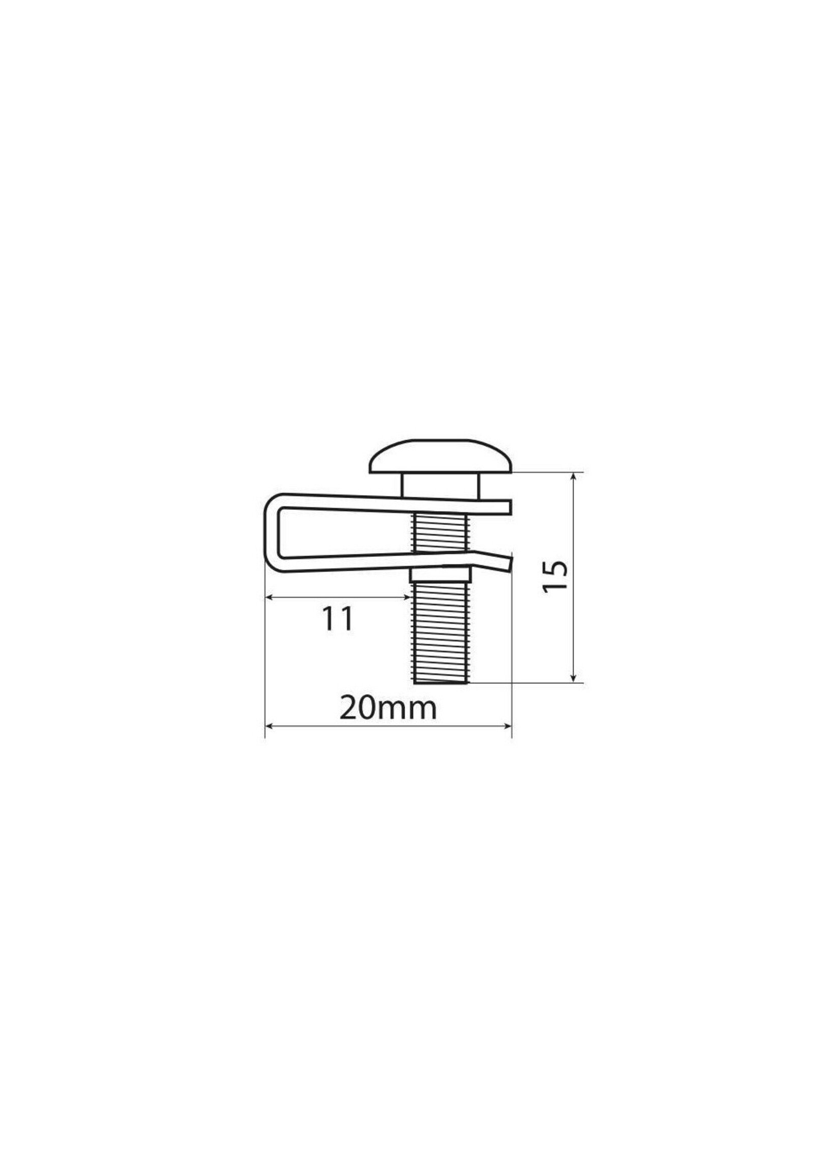 Lampa Clip Fit-Kits for fairings (5 MA) - 10 pcs - Silver