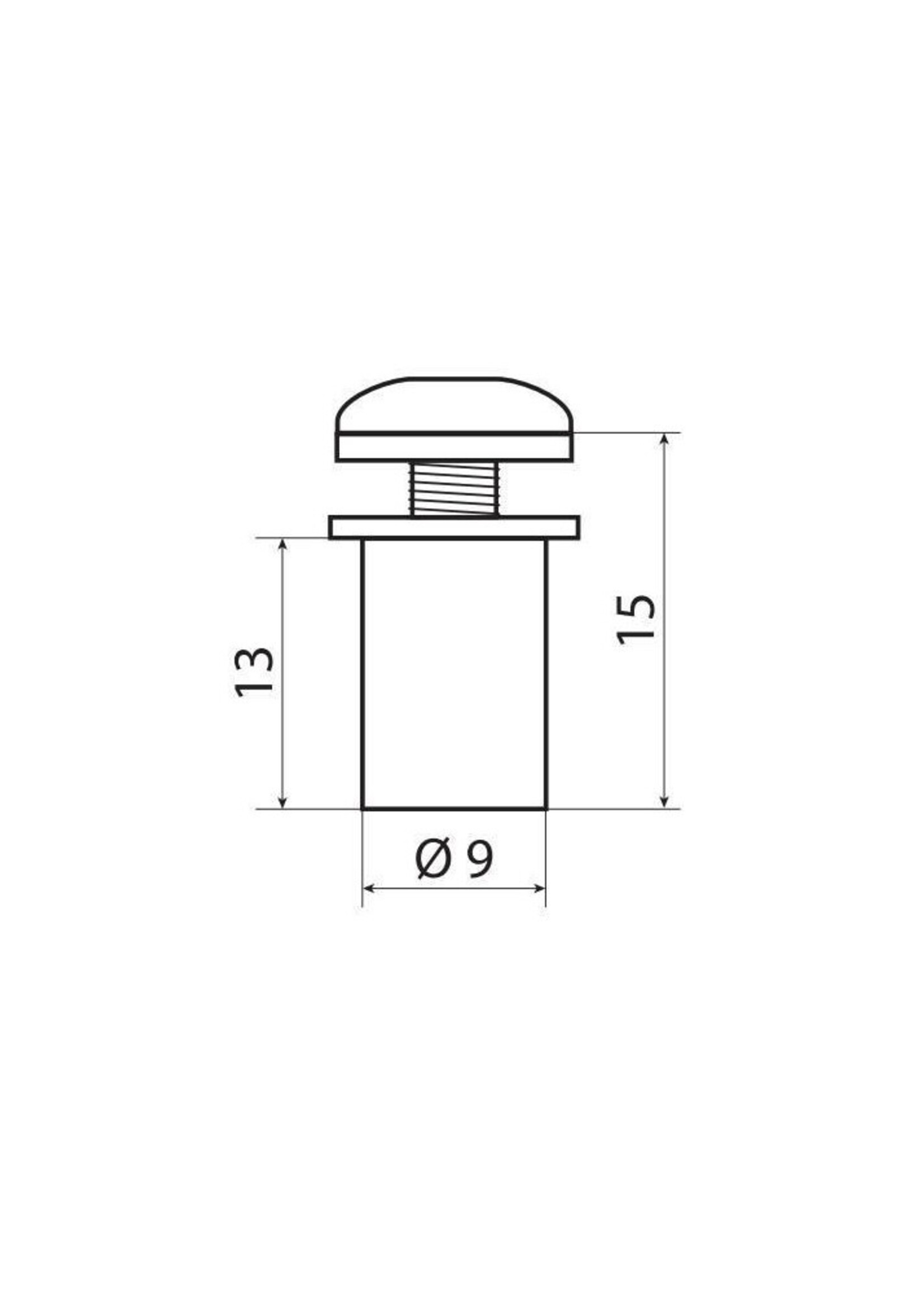 Lampa Screen Fit-Kits, rubber nut kits with screw and washers (5 MA) - 10 pcs - Silver