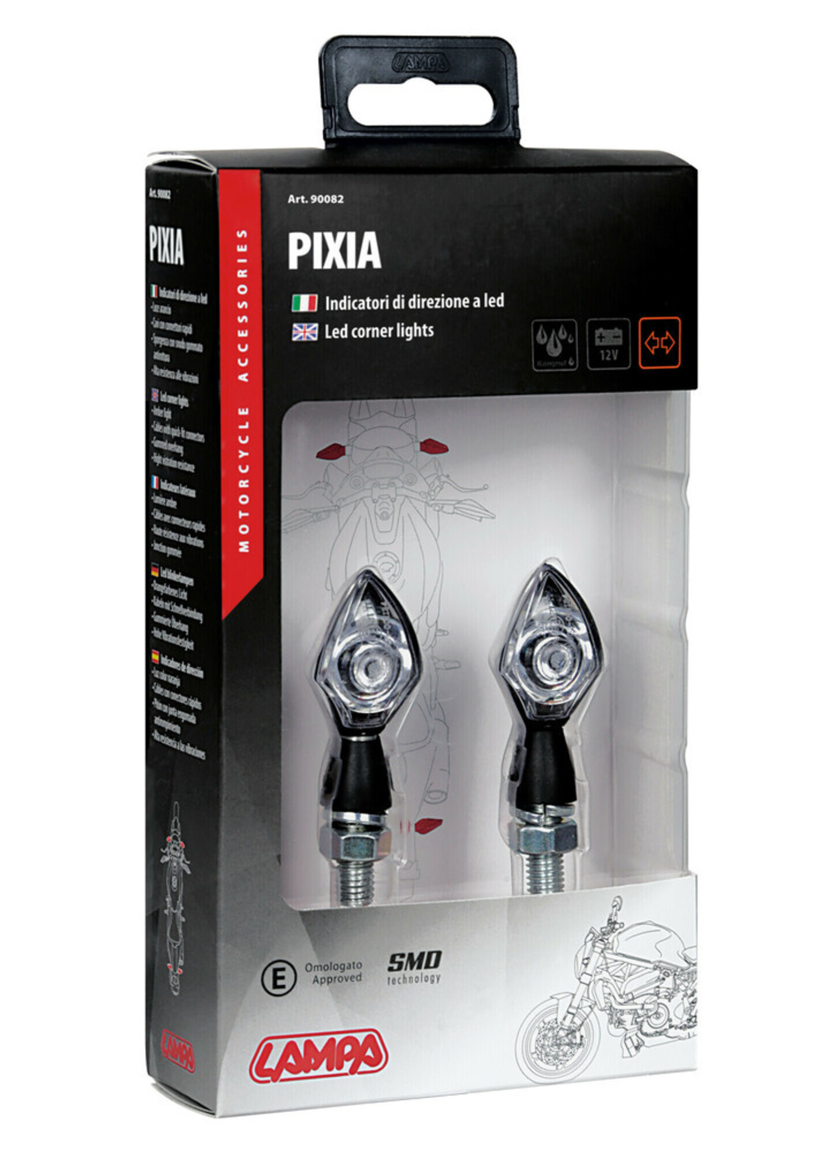 Lampa Pixia, LED-hoeklampen – 12V LED – Zwart